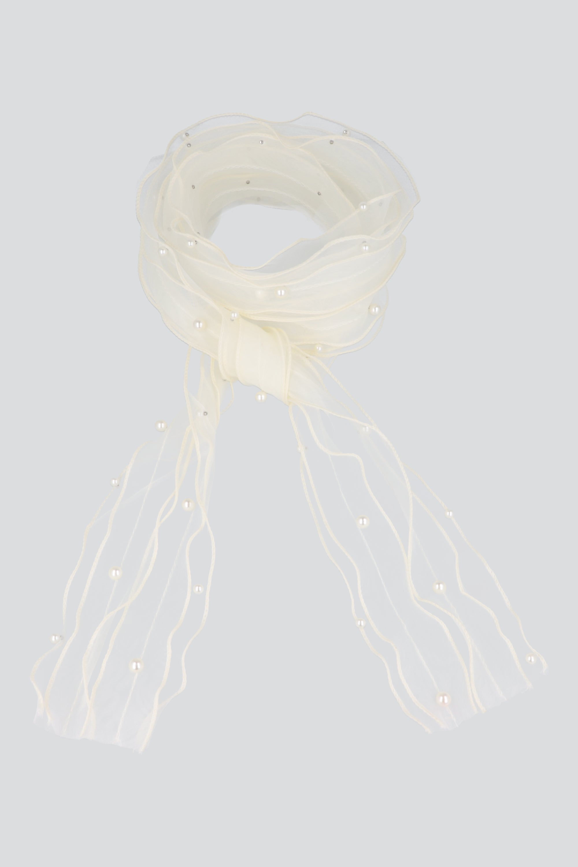 Cinta cuello perlas BLANCO