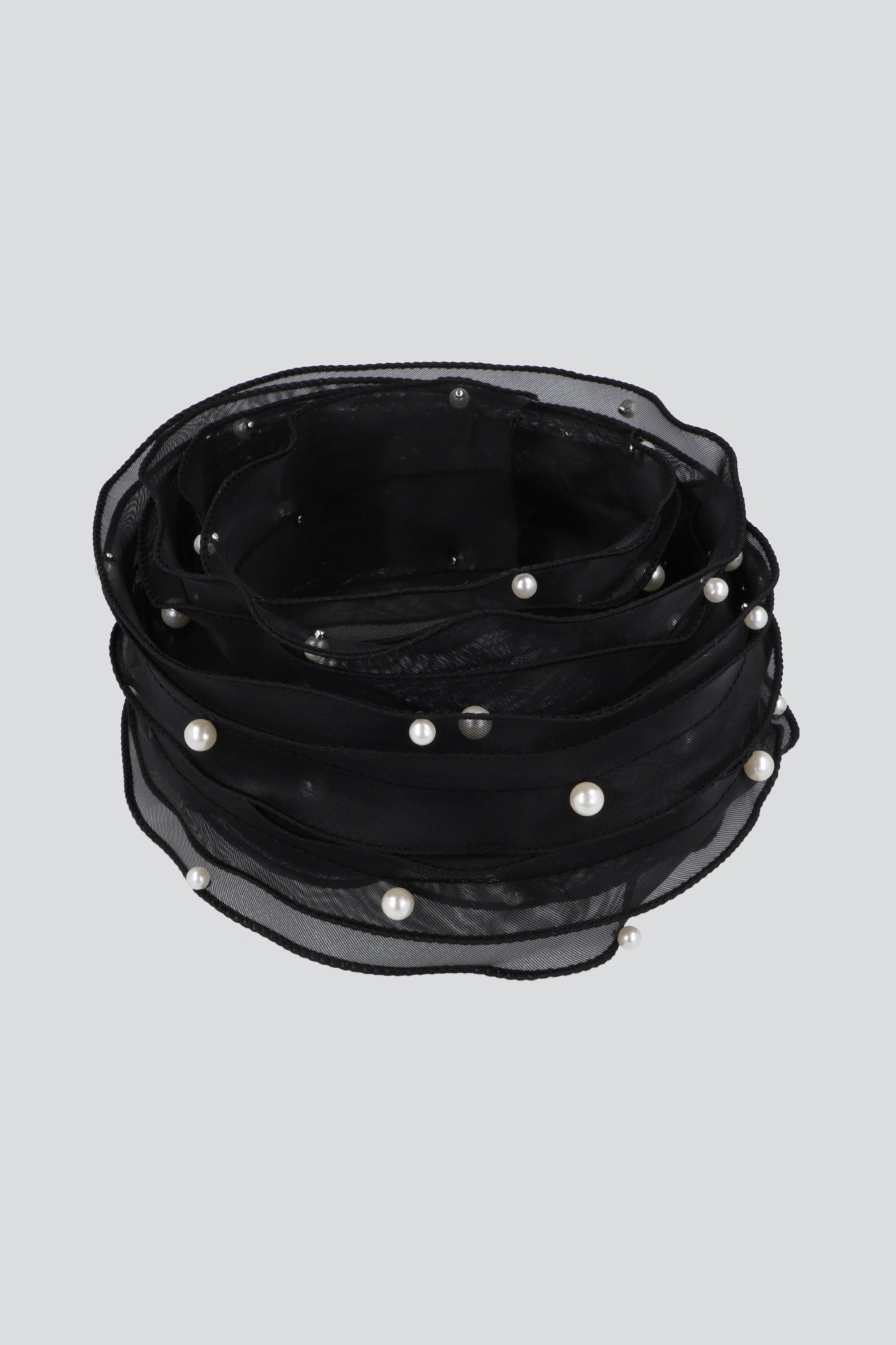 Cinta cuello perlas NEGRO