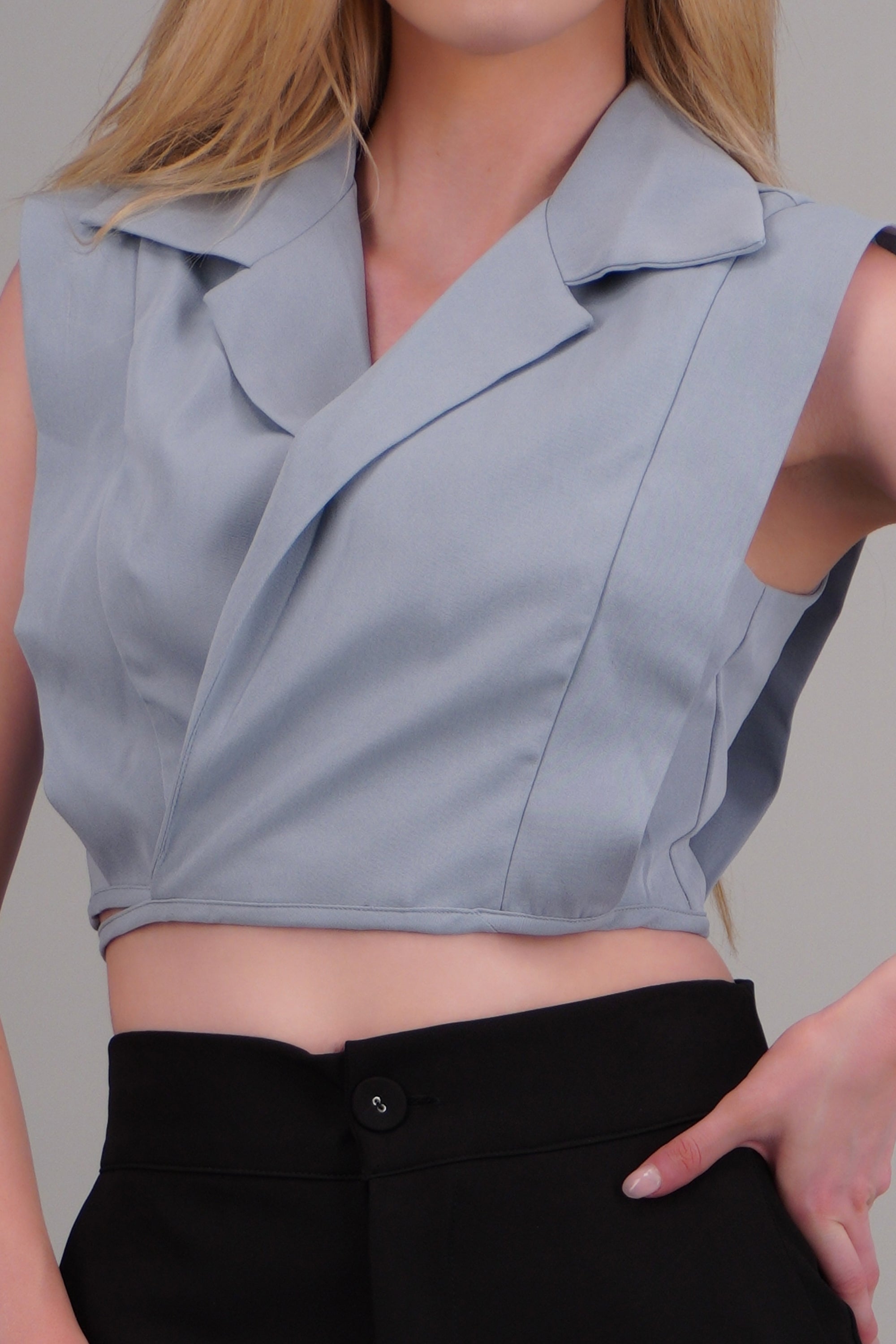 Chalecoboxy detalle amarre AZUL