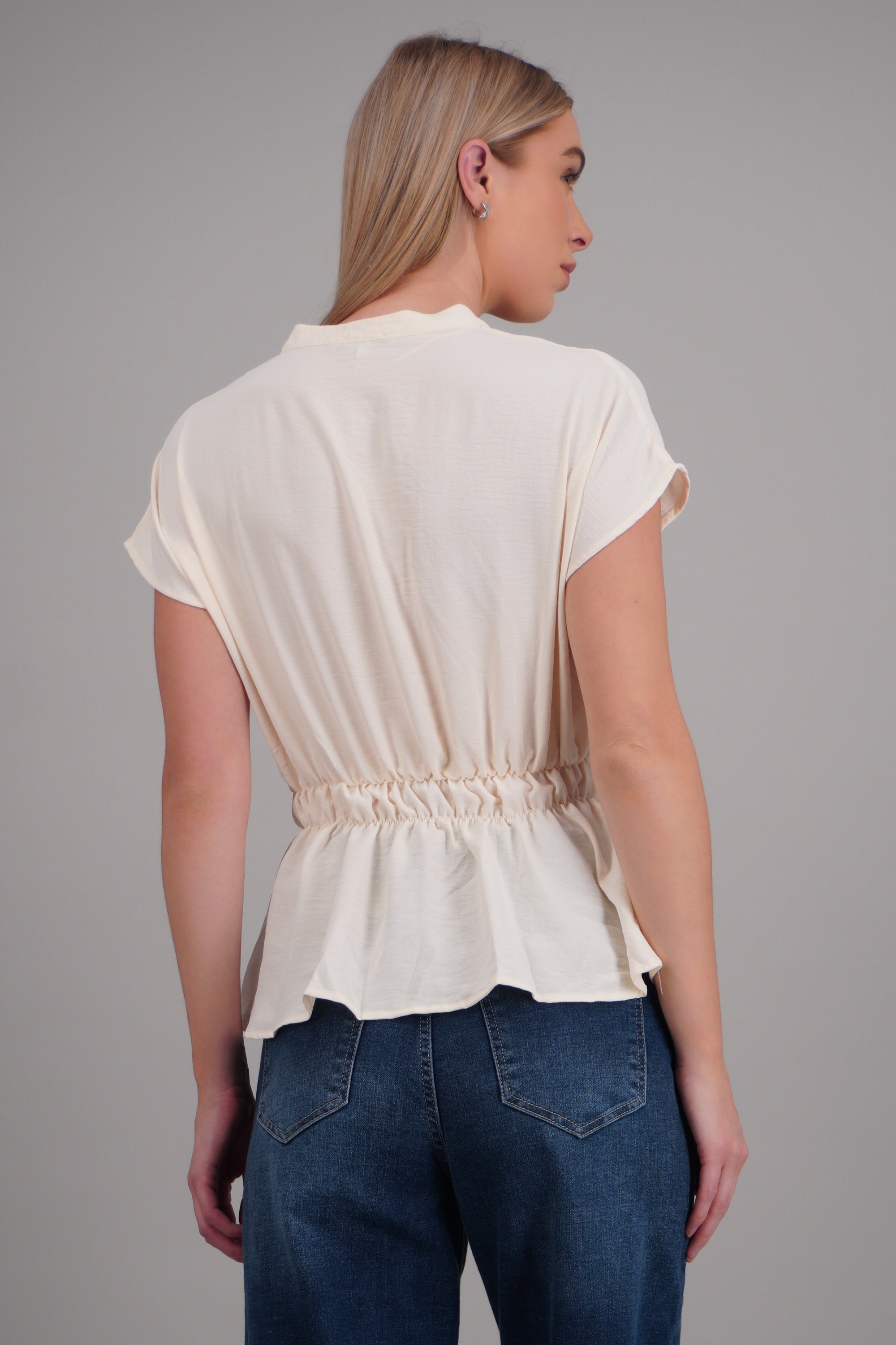 Blusa ligera detalle cinturon HUESO