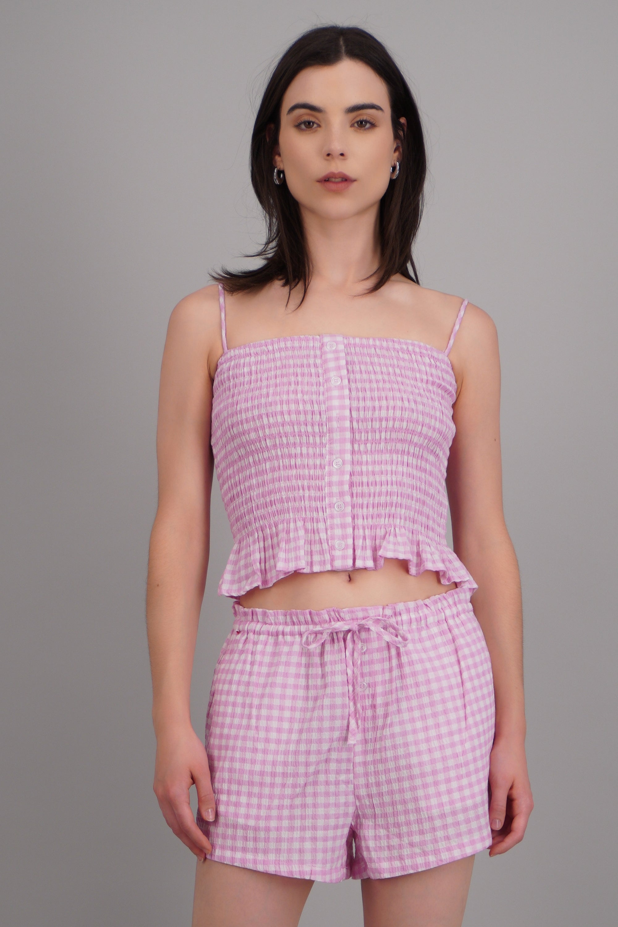 Top smock tirantes ROSA COMBO