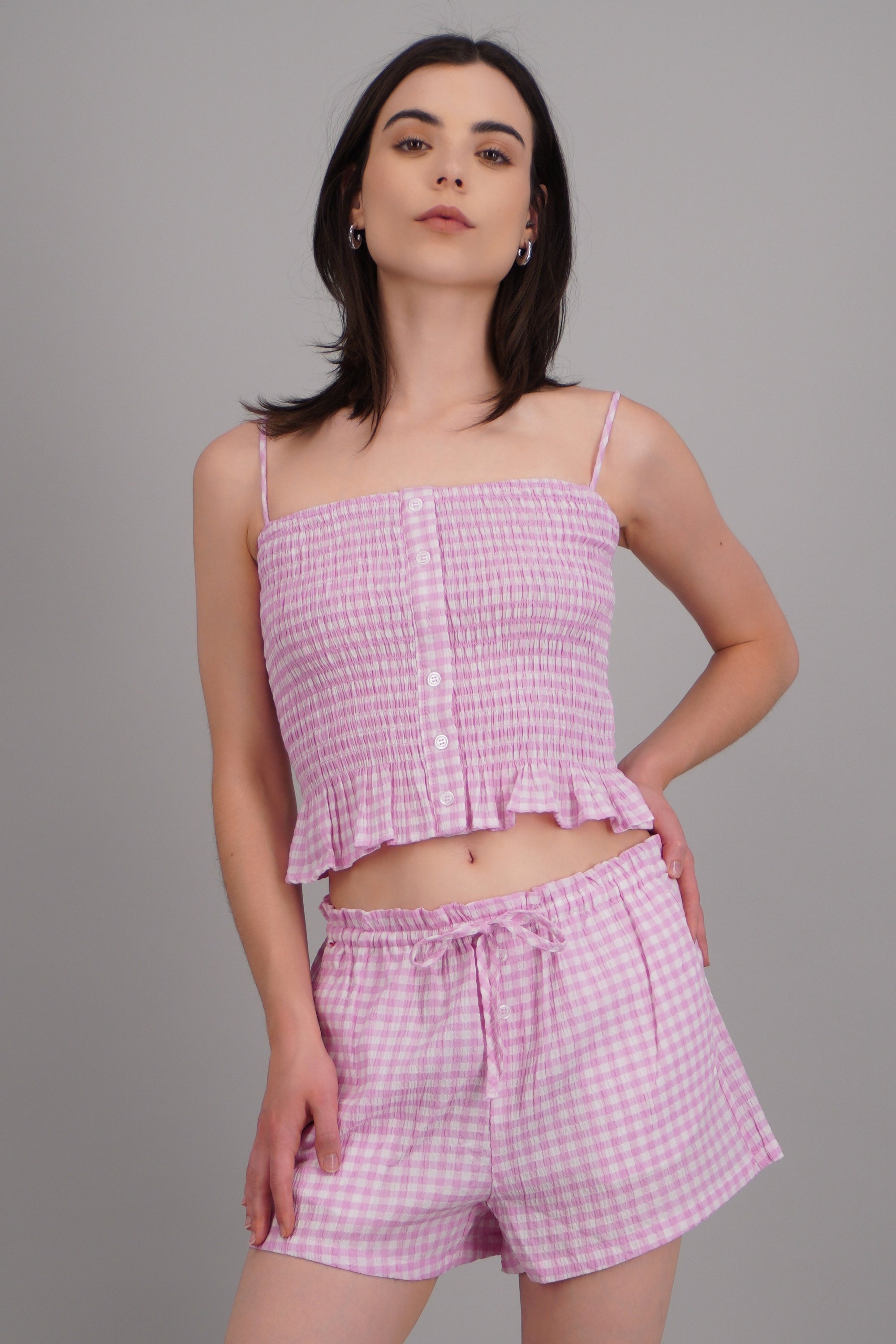 Top smock tirantes ROSA COMBO