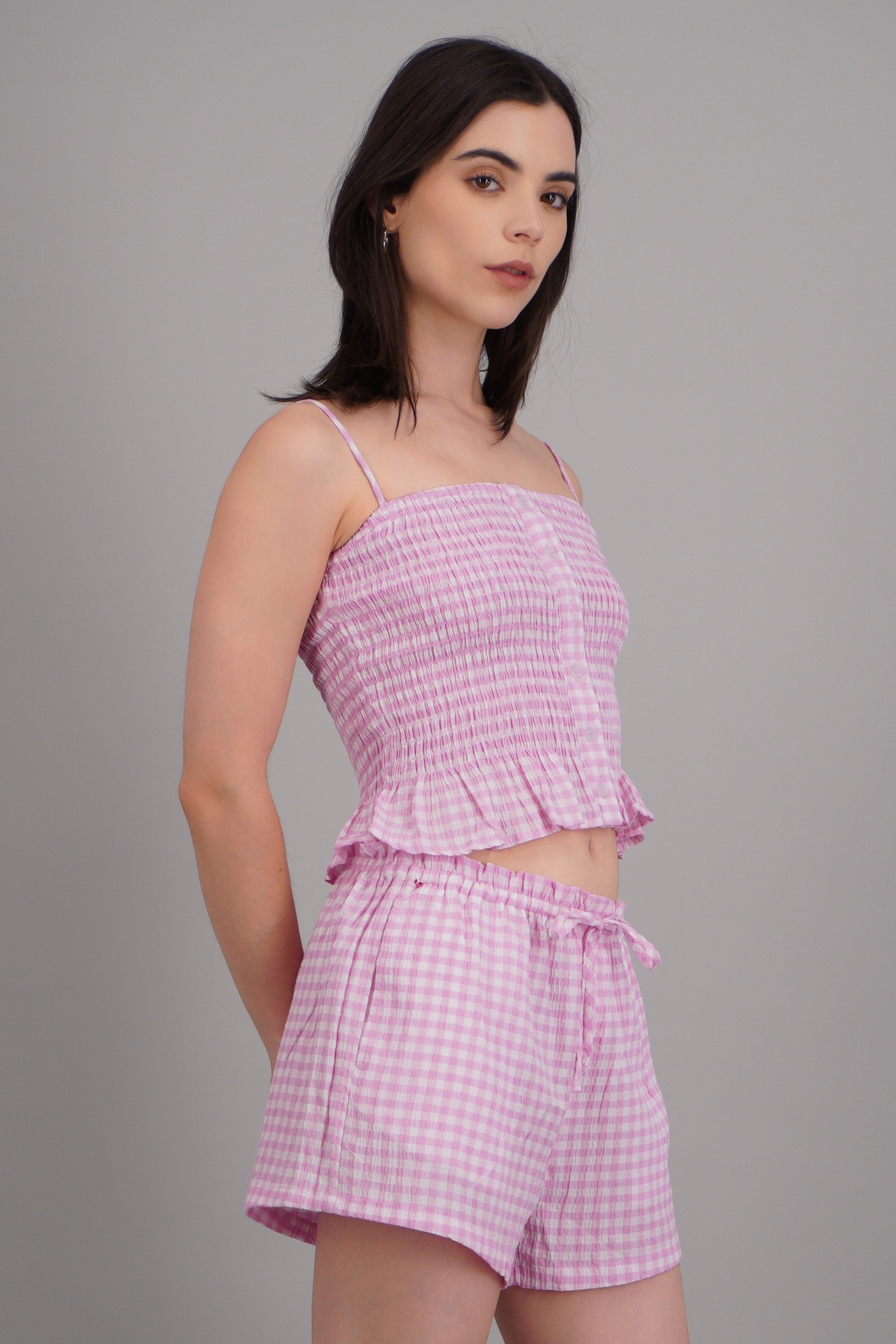 Top smock tirantes ROSA COMBO
