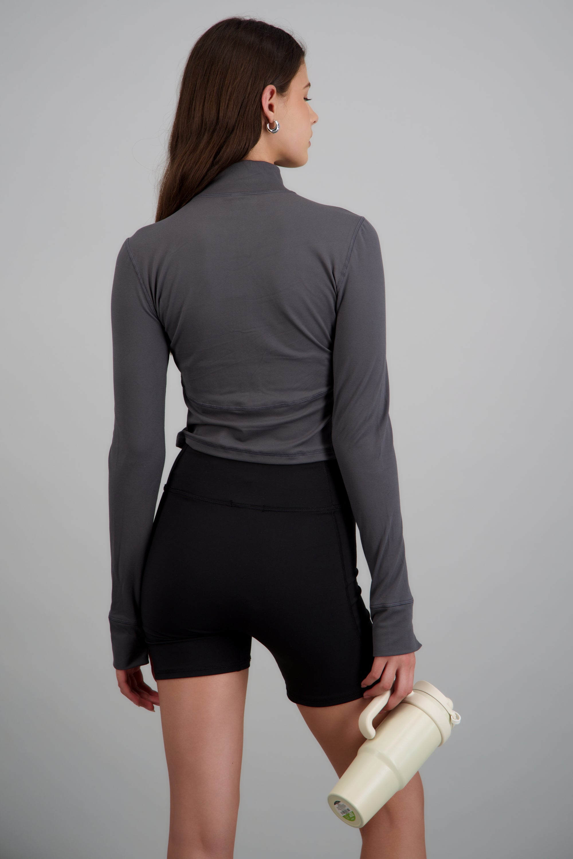 Chamarra deportiva con bolsas GRIS OBSCURO