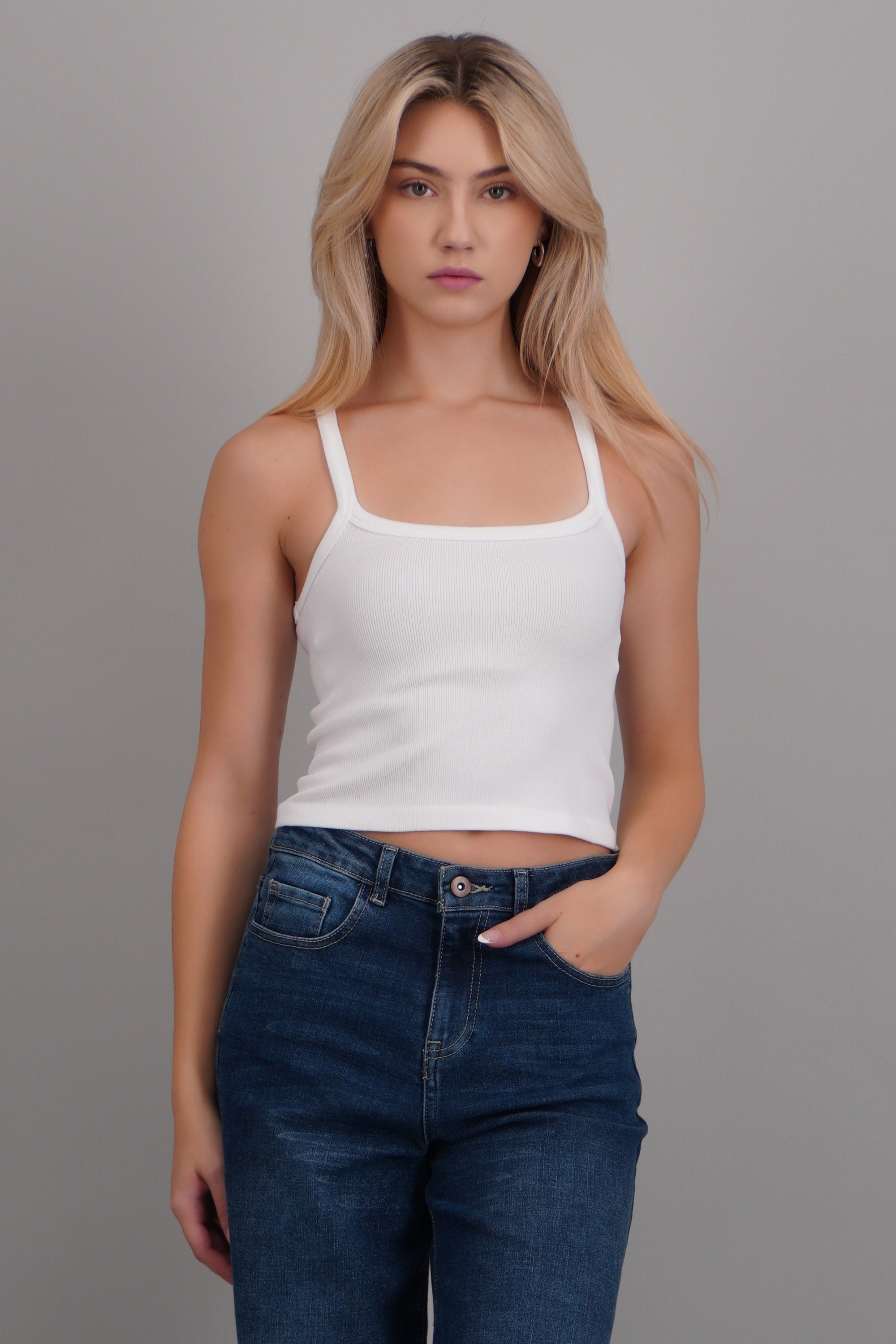 Tank top básica BLANCO