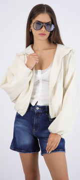 Chamarra bomber suede