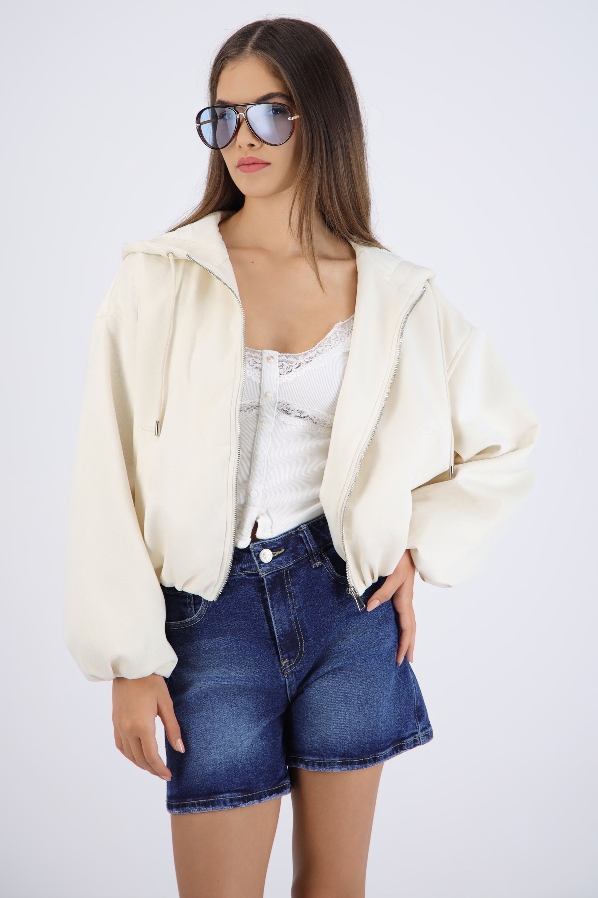 Chamarra bomber suede