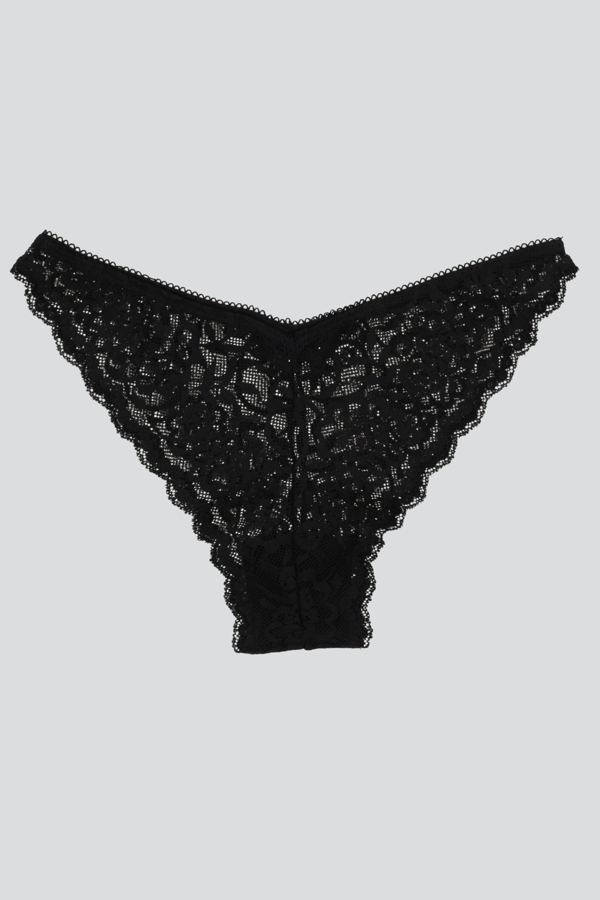 Bikini encaje detalle de moño NEGRO