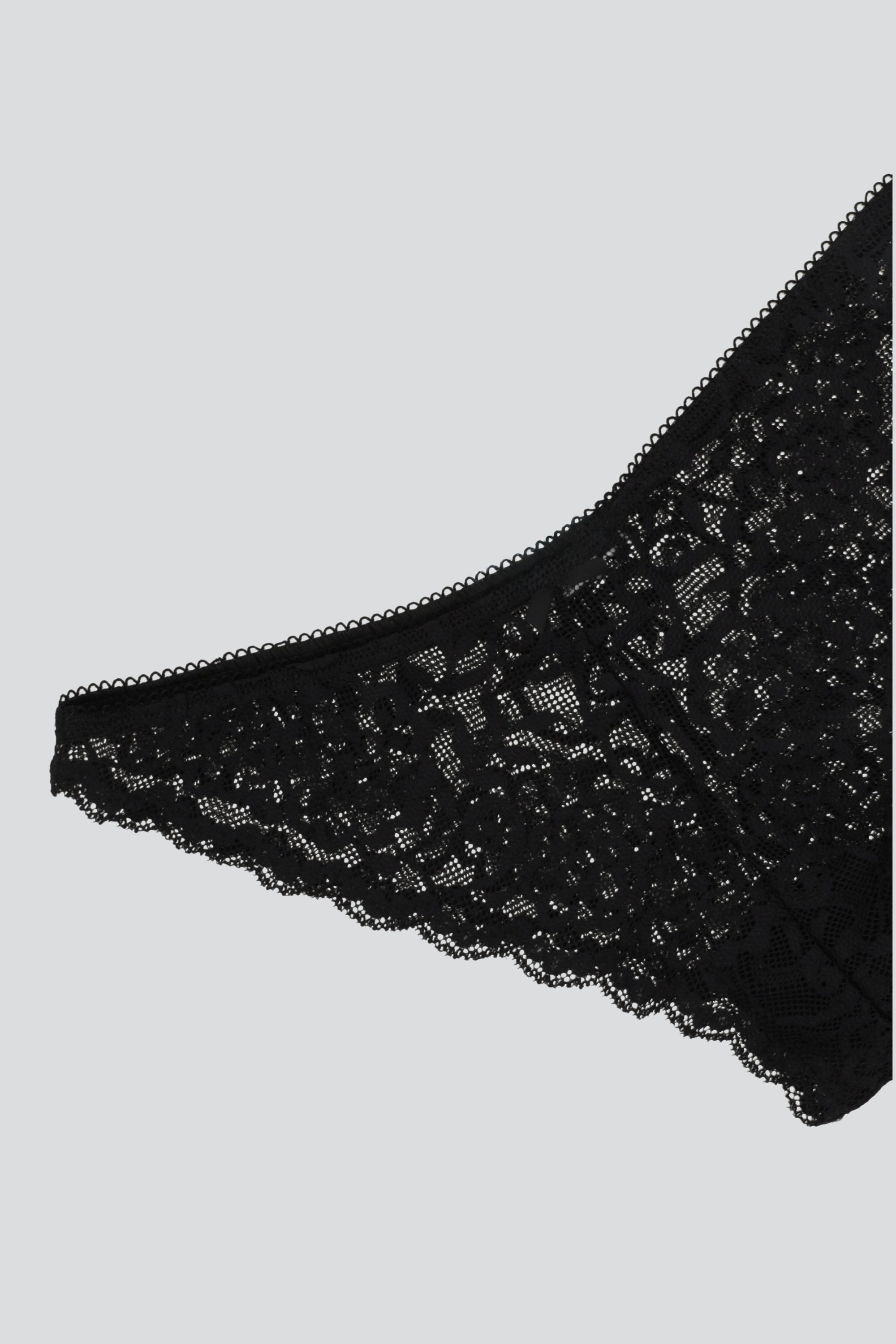 Bikini encaje detalle de moño NEGRO