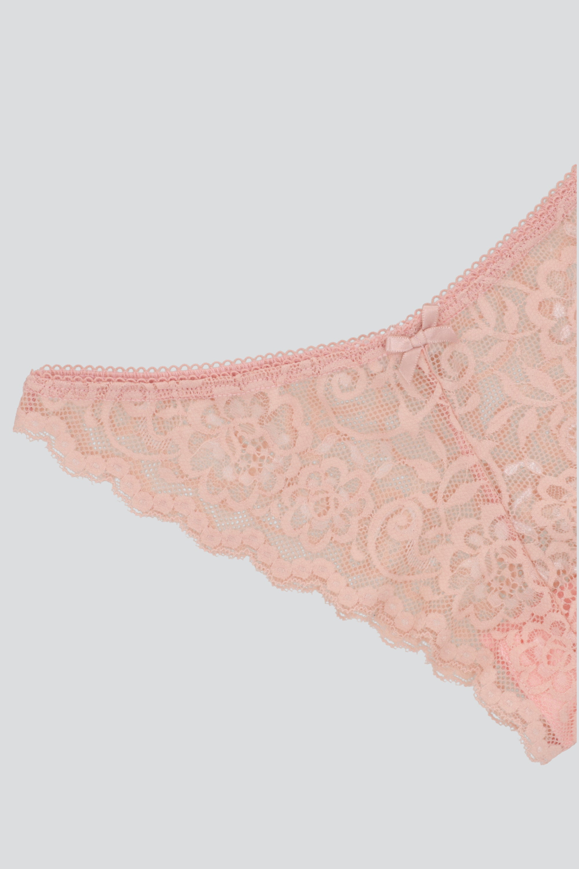 Bikini encaje detalle de moño ROSA