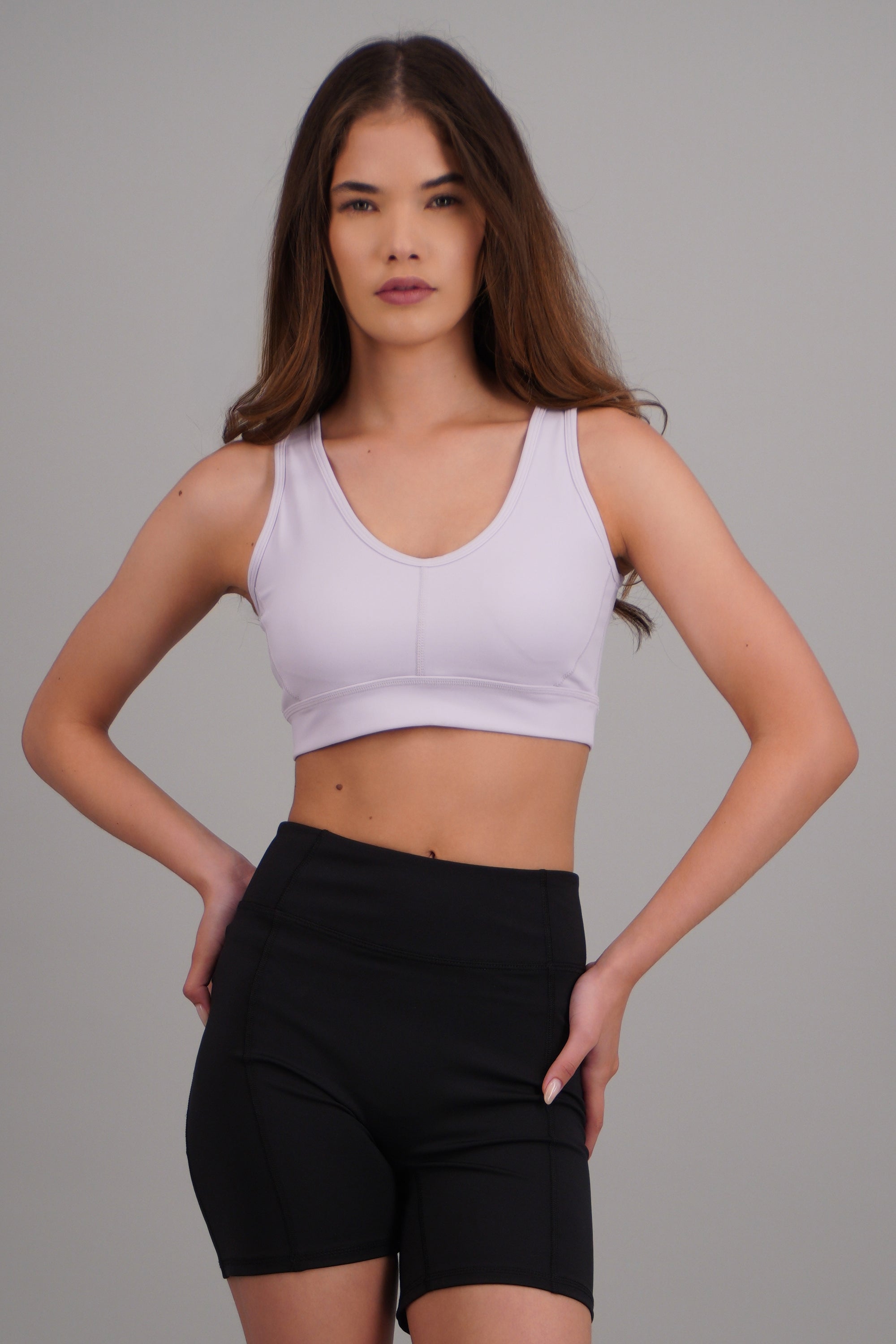 Top deportivo corte espalda LILA