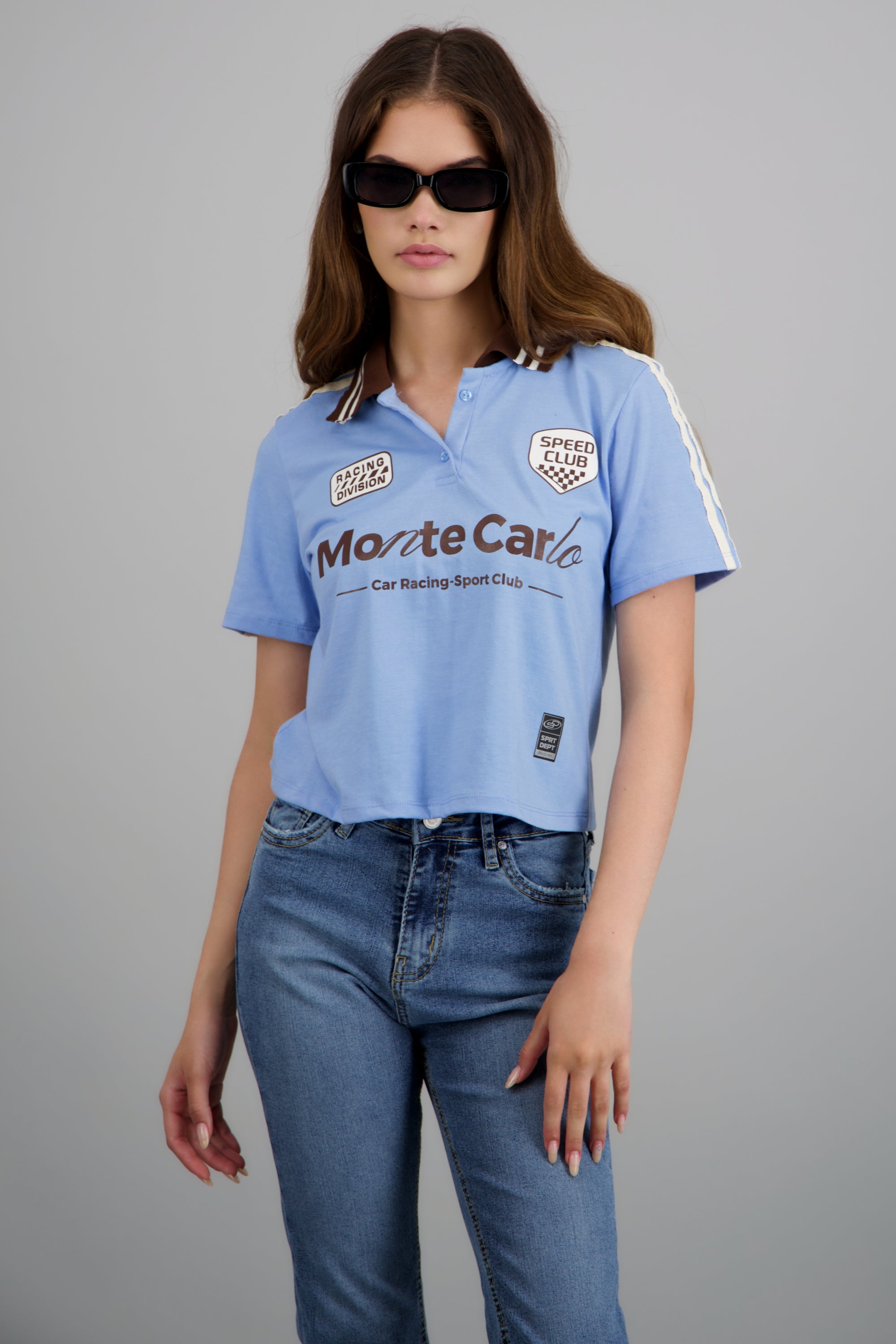 Playera tipo polo monte carlo AZUL PASTEL