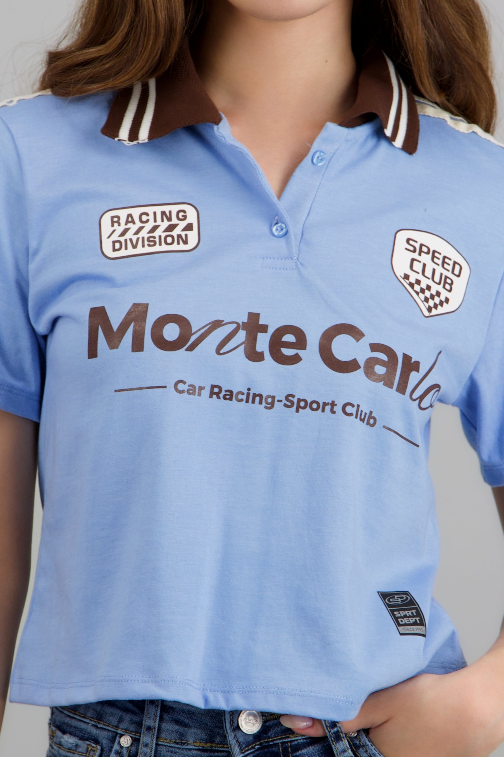 Playera tipo polo monte carlo AZUL PASTEL