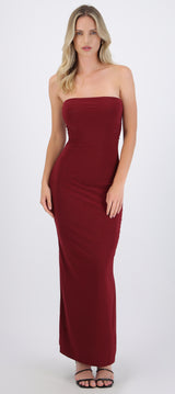 Vestido maxi detalle pliegues brillos