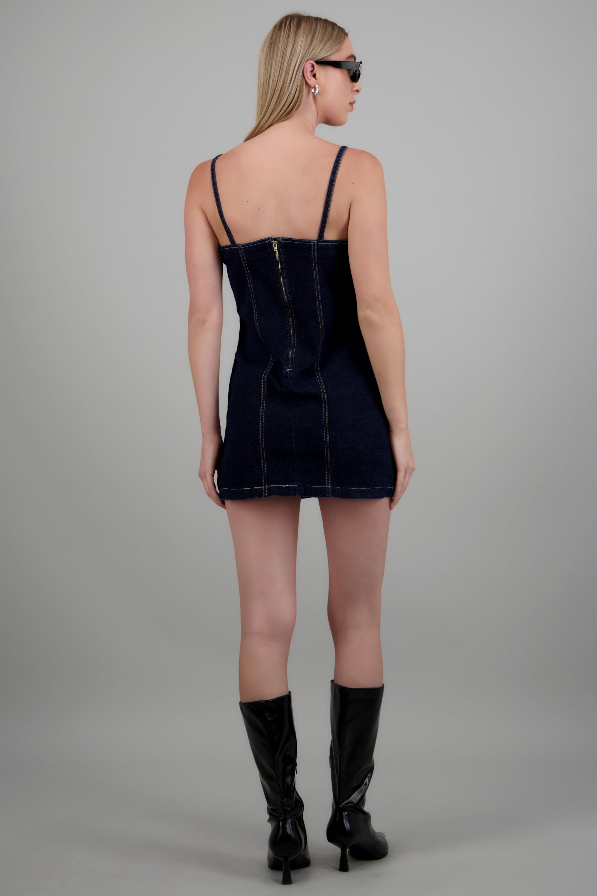 Vestido mini tirantes DARK WASH