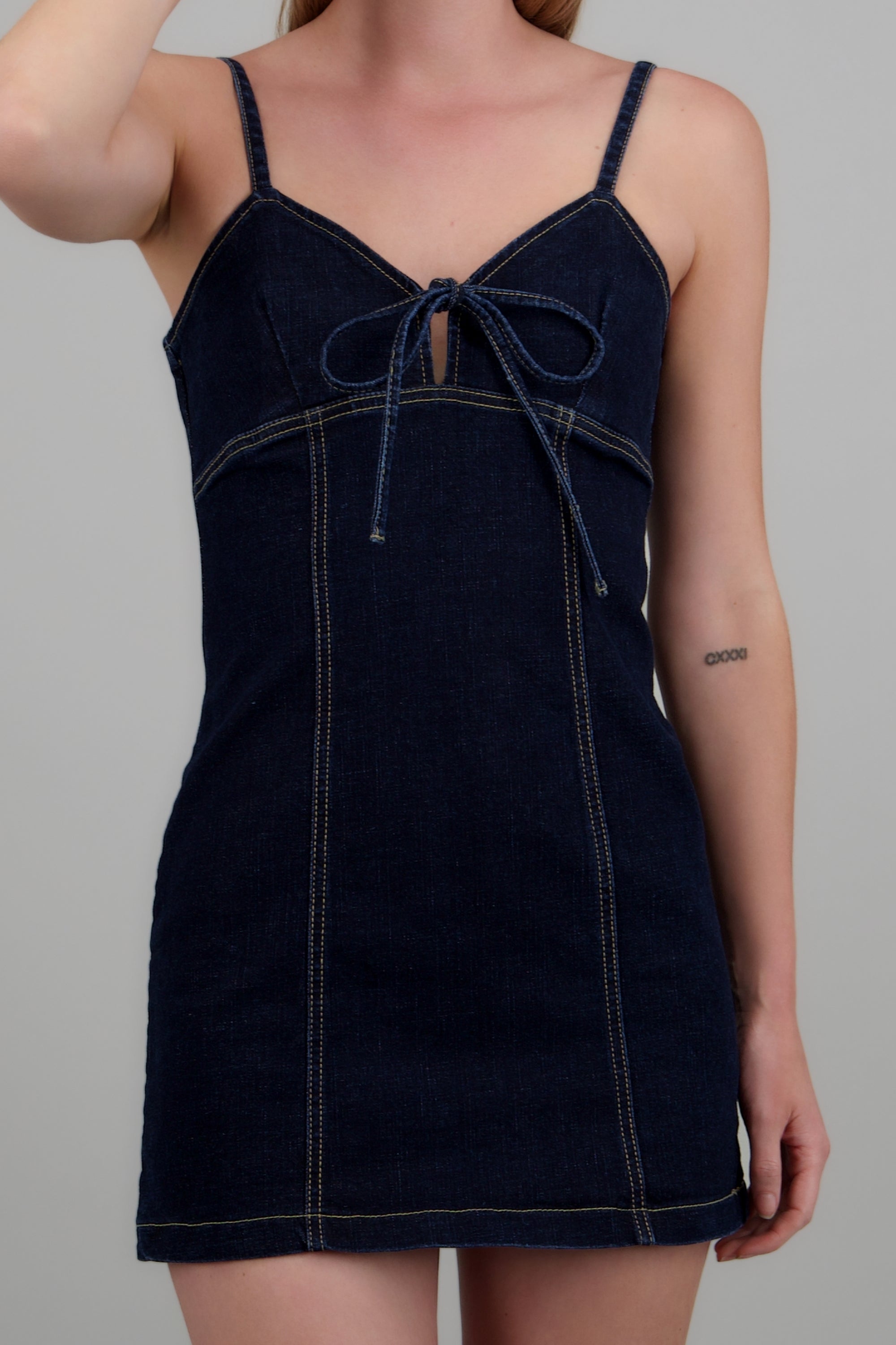 Vestido mini tirantes DARK WASH
