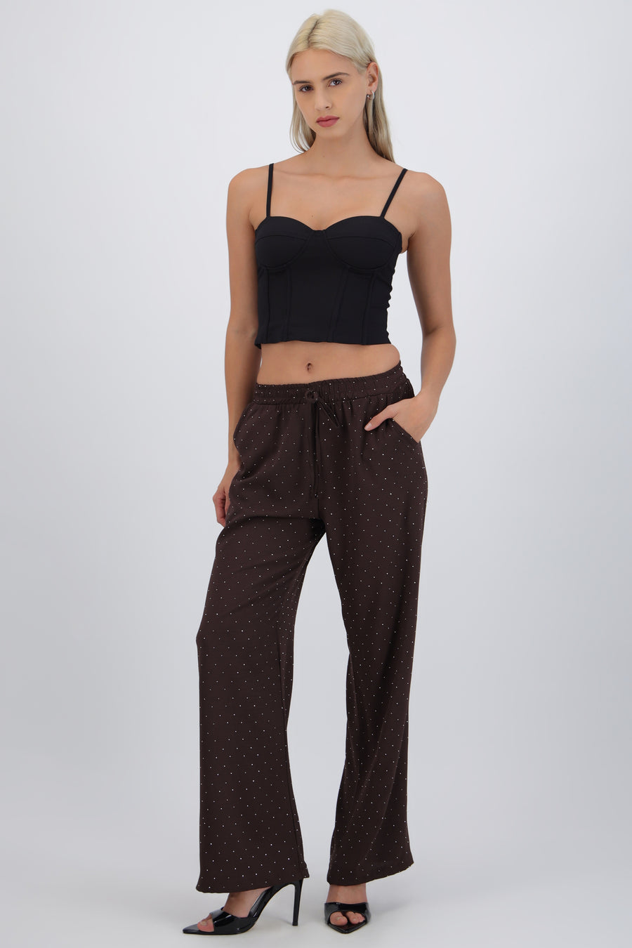 Pantalon ligero detalle brillos