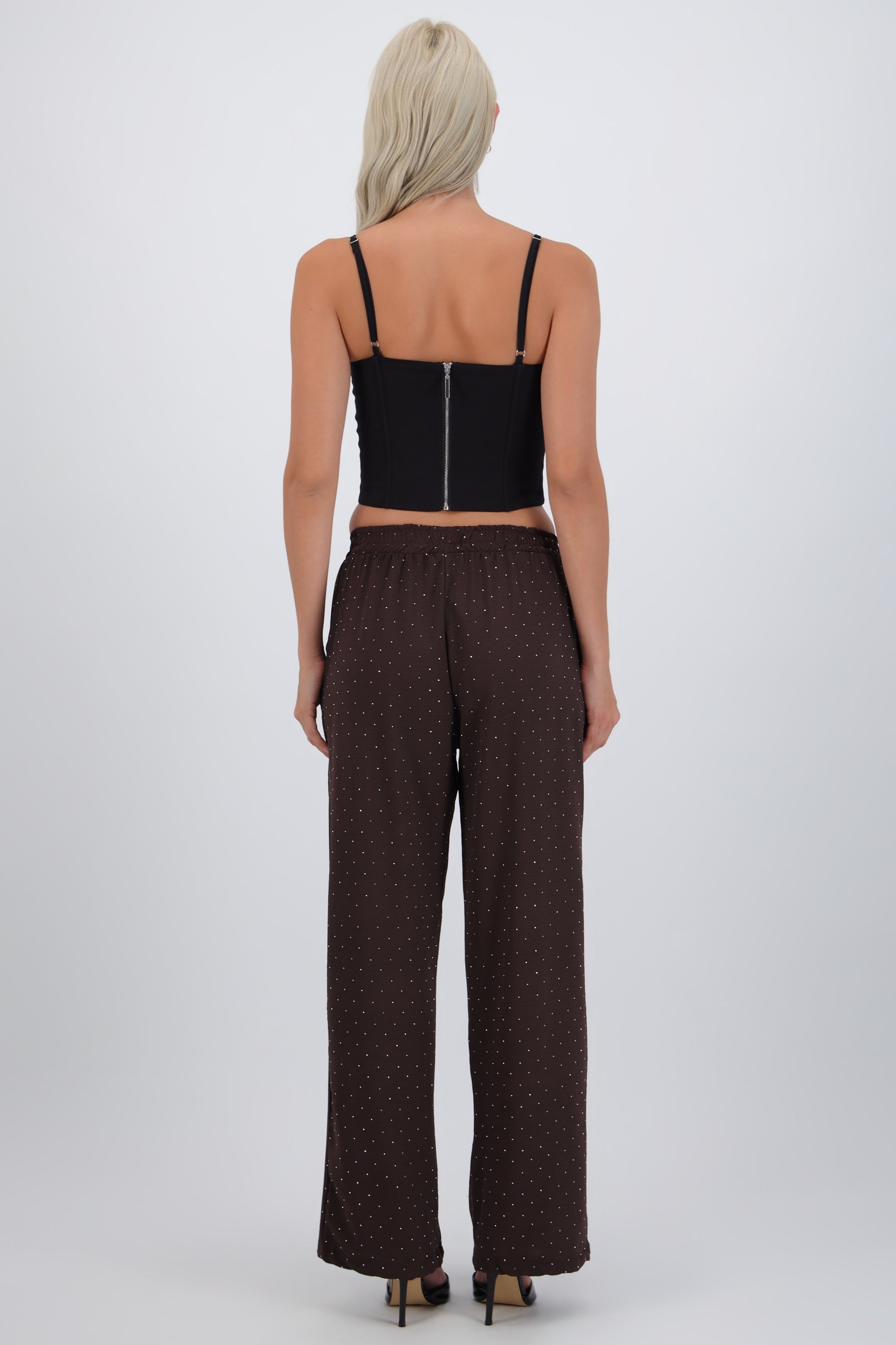 Pantalon ligero detalle brillos