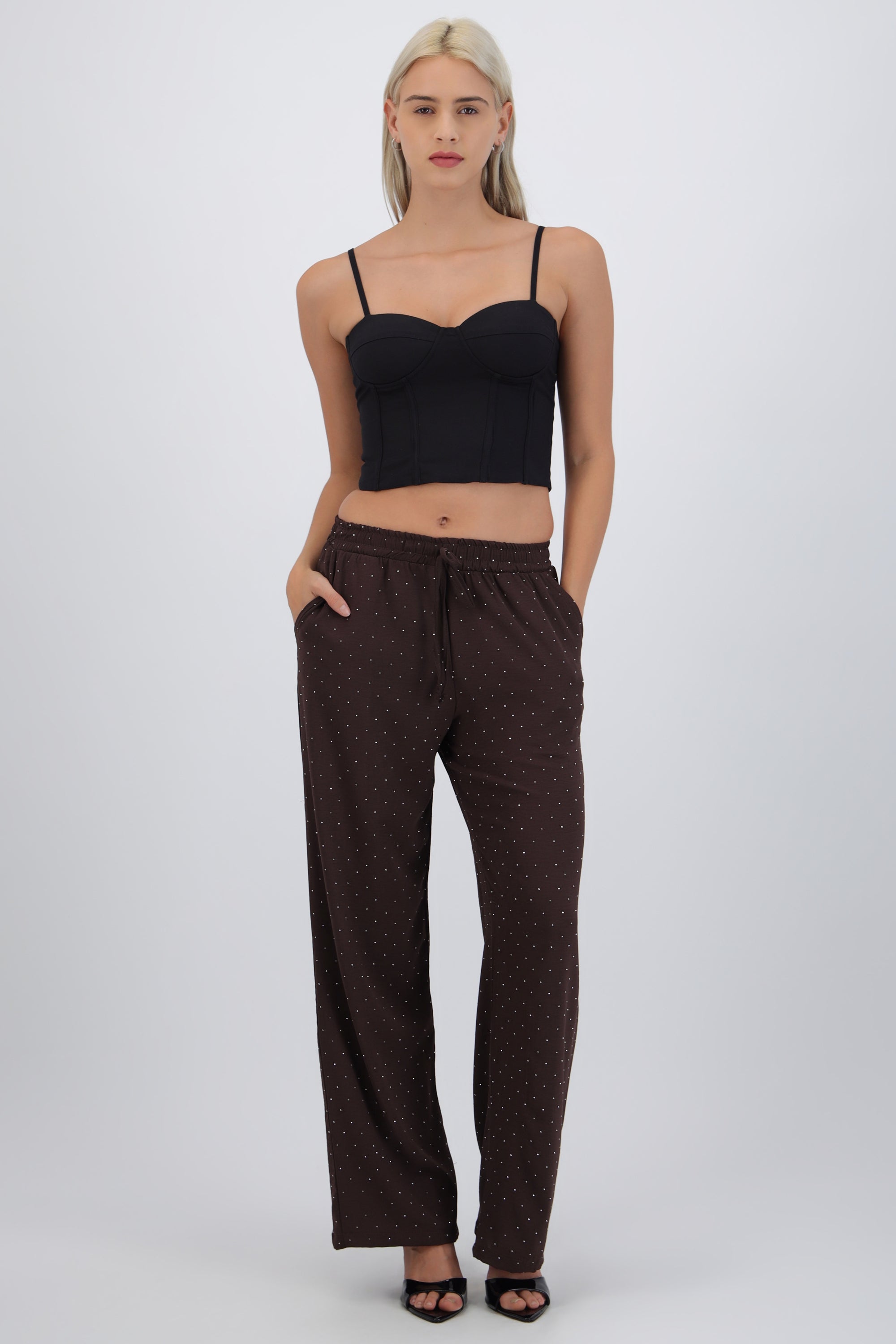 Pantalon ligero detalle brillos