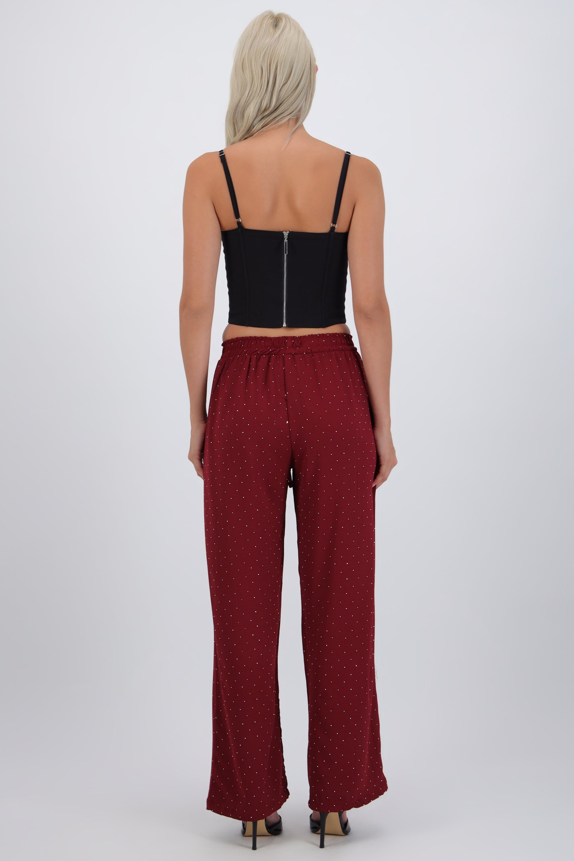 Pantalon ligero detalle brillos