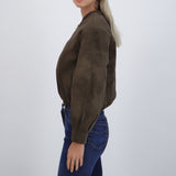 Chamarra bomber con contraste en cuello