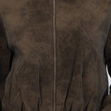 Chamarra bomber con contraste en cuello