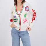 Cardigan navidad parches