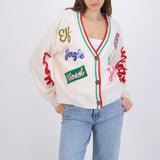 Cardigan navidad parches
