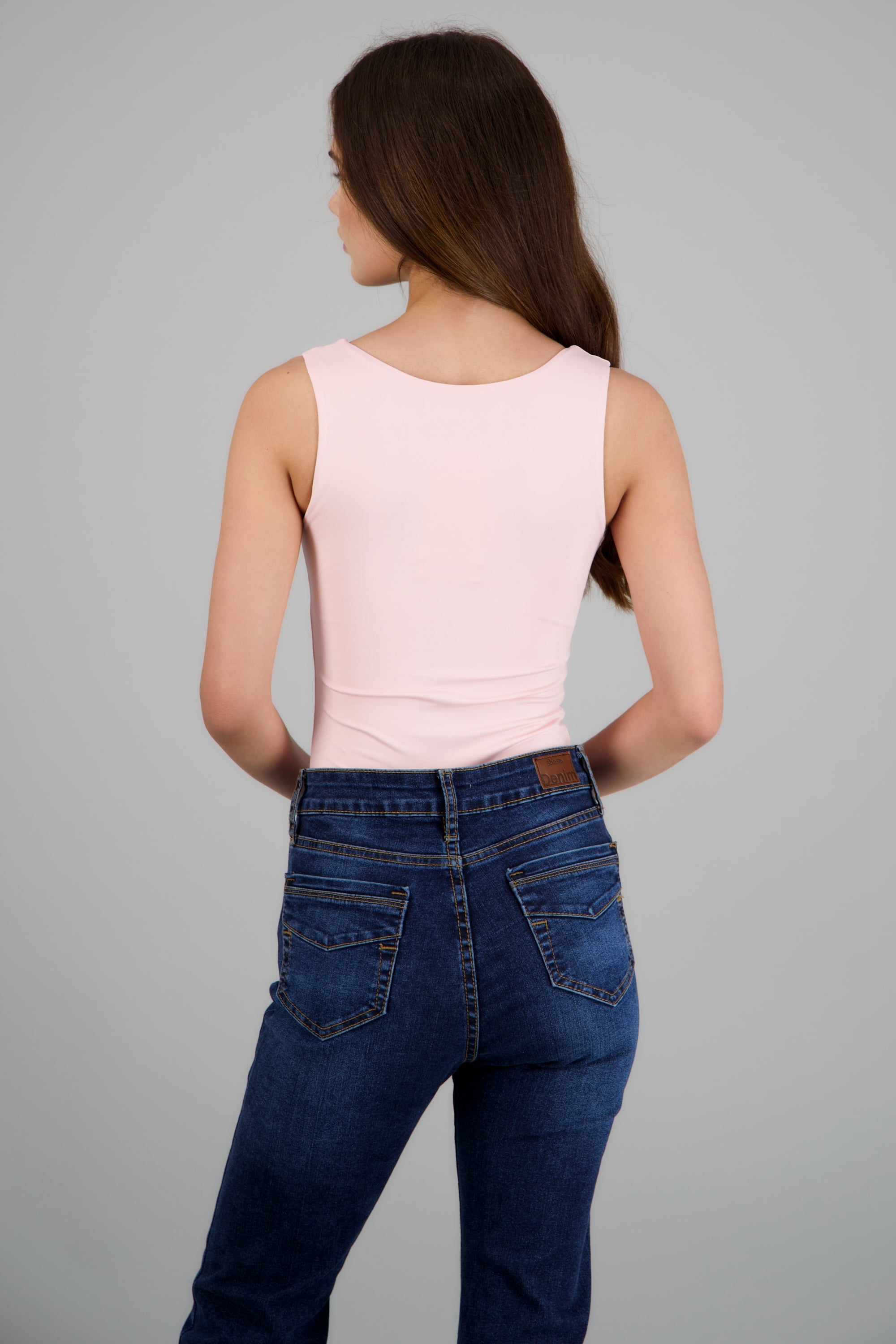 Body sin mangas cuello redondo ROSA PASTEL
