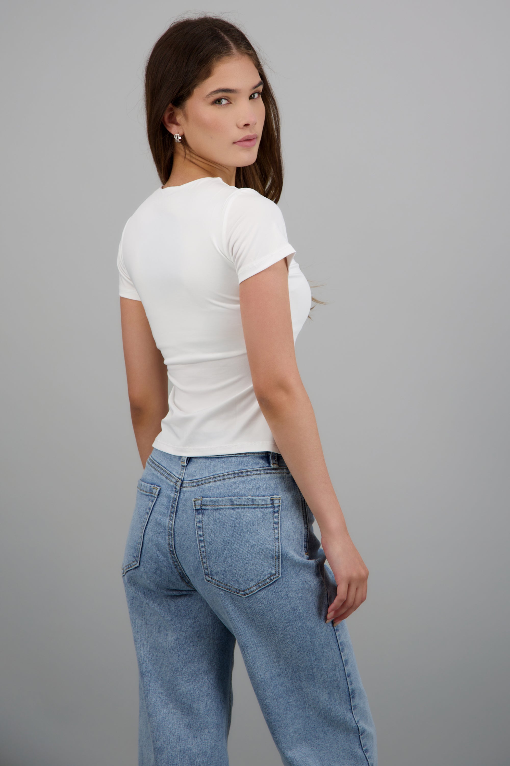T-shirt licra manga corta BLANCO