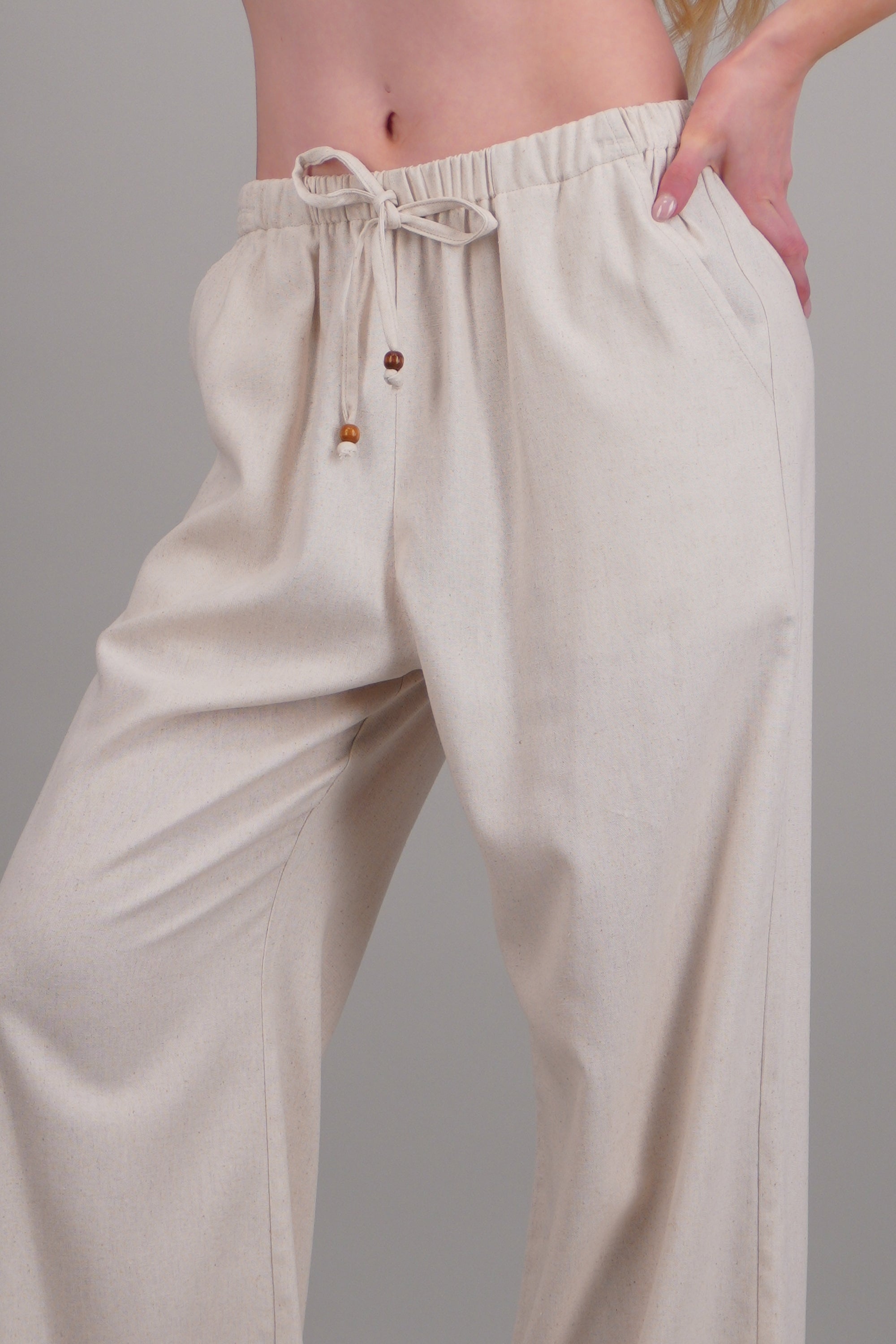 Pantalon recto detalle pretina elastica ARENA