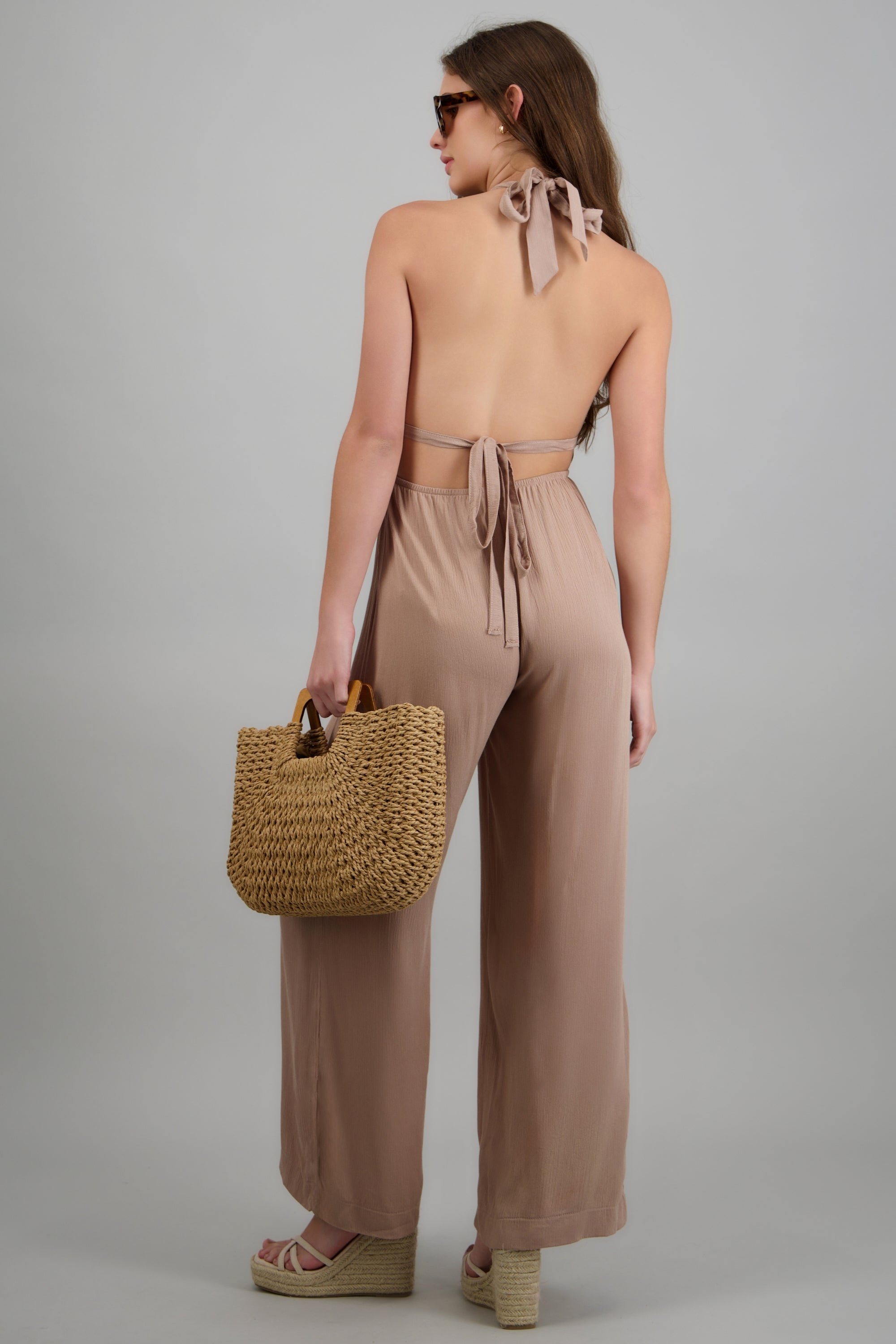 Jumpsuit halter detalle aro metalico ARENA