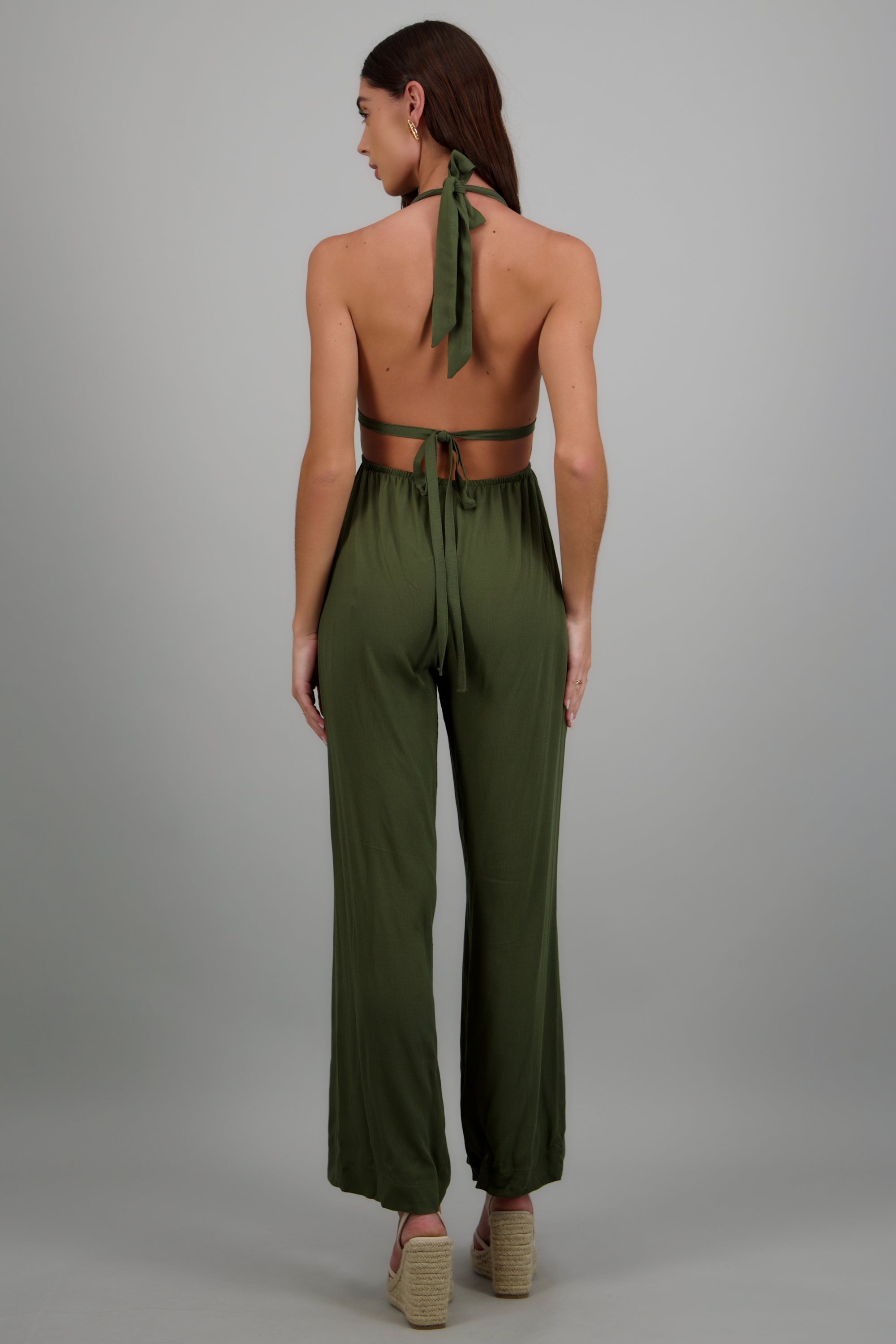 Jumpsuit halter detalle aro metalico OLIVO