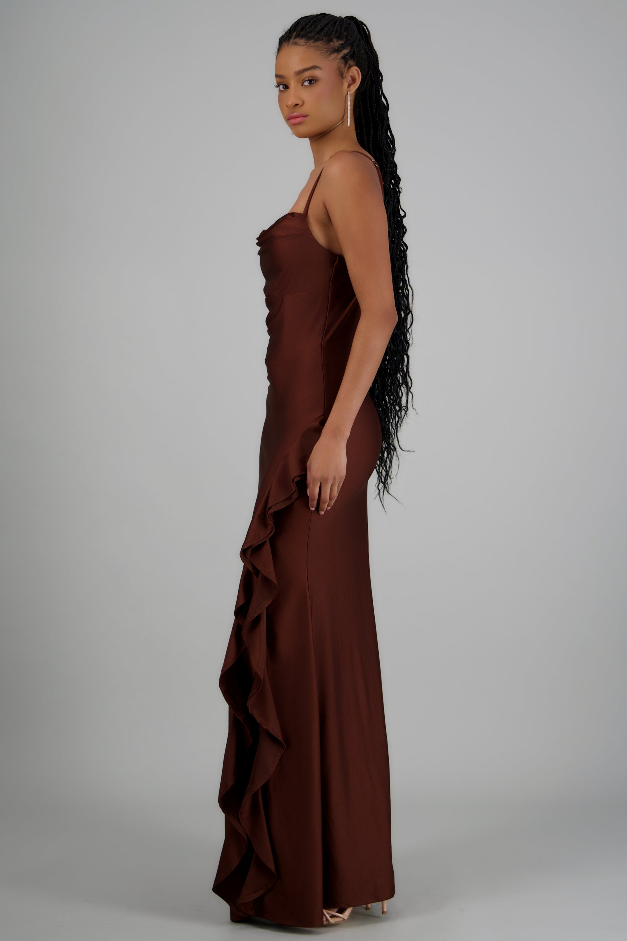 Vestido maxi detalle olan CHOCOLATE