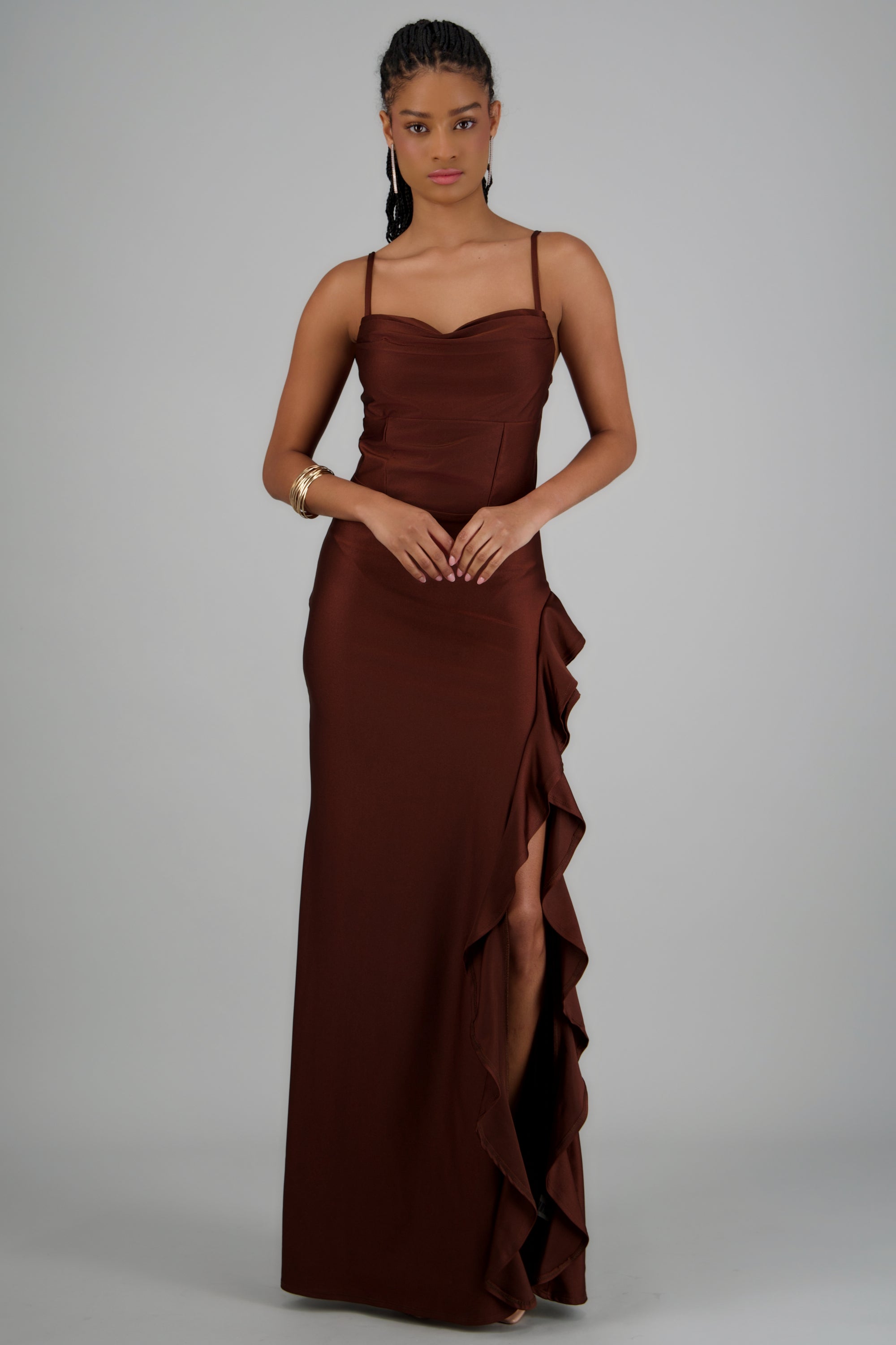 Vestido maxi detalle olan CHOCOLATE