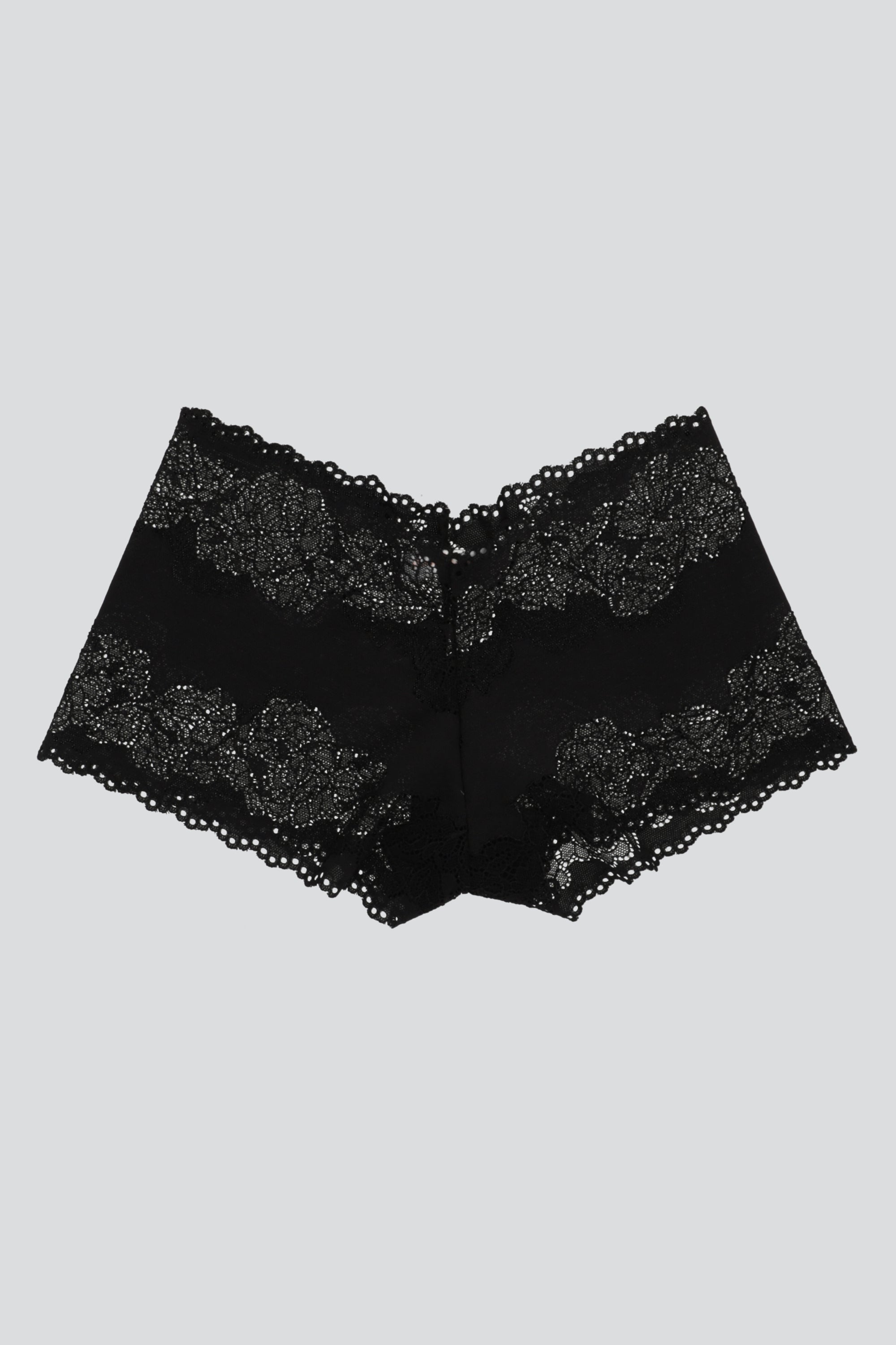 Boxer liso con encaje NEGRO