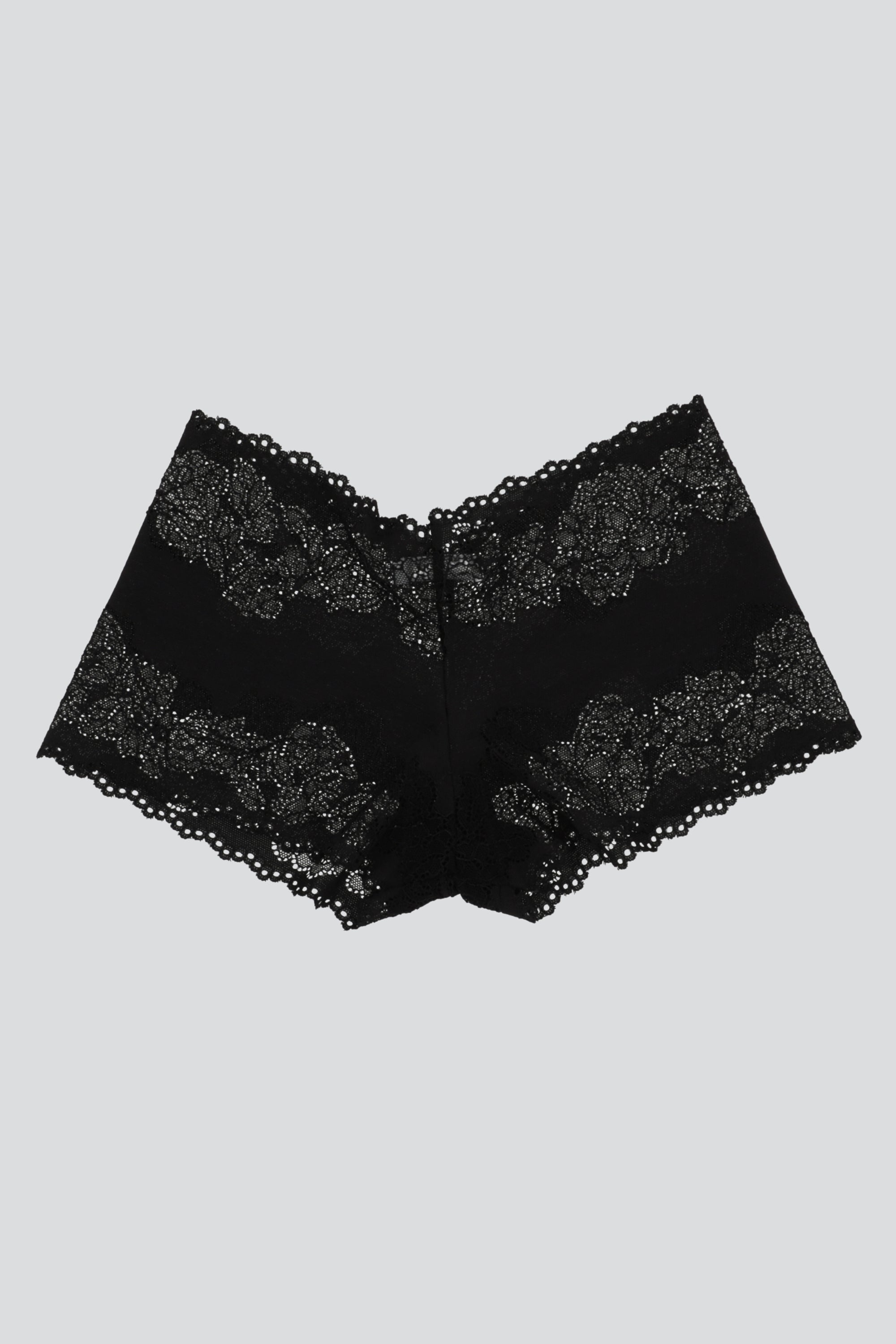 Boxer liso con encaje NEGRO