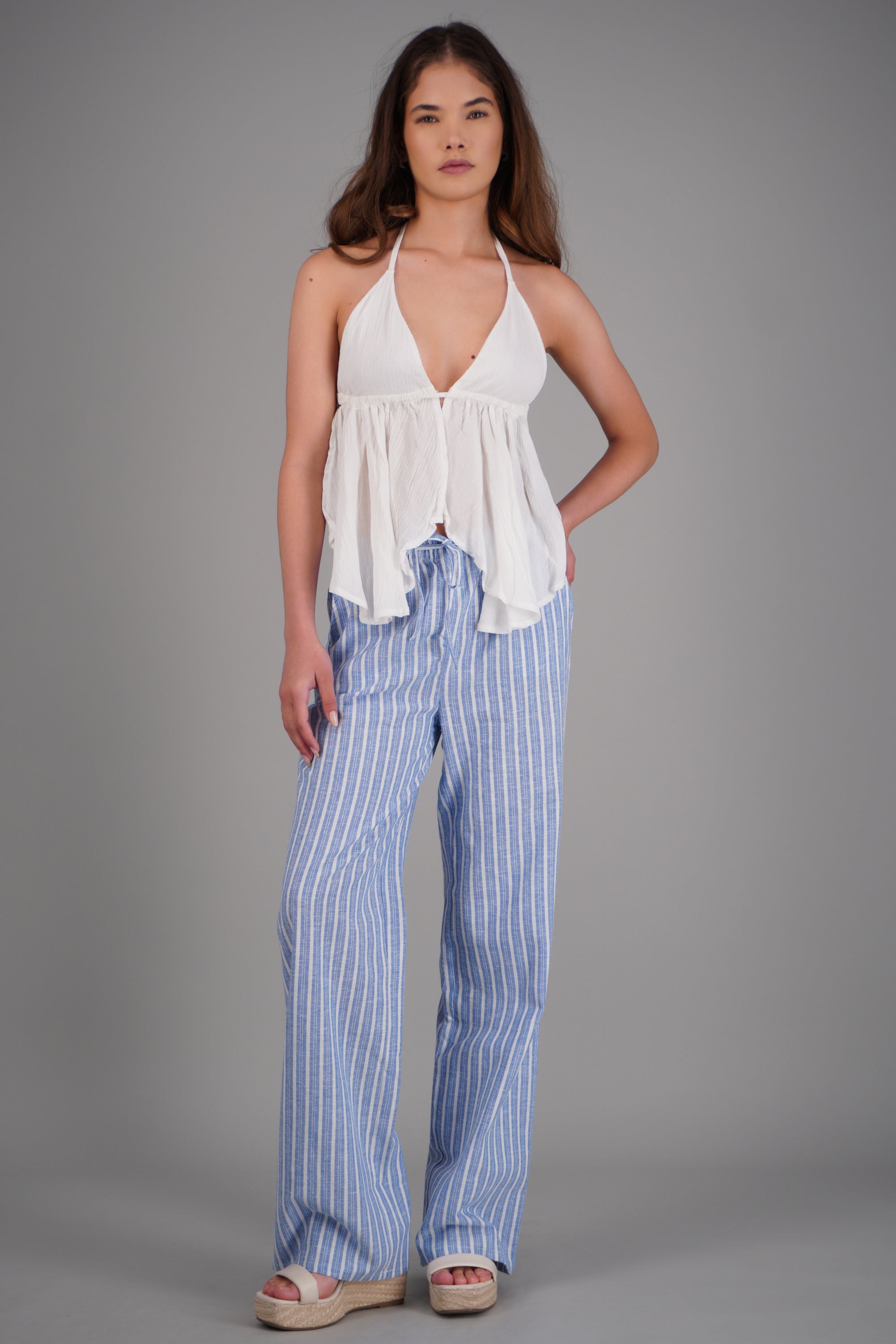 Pantalon lineas ligero AZUL