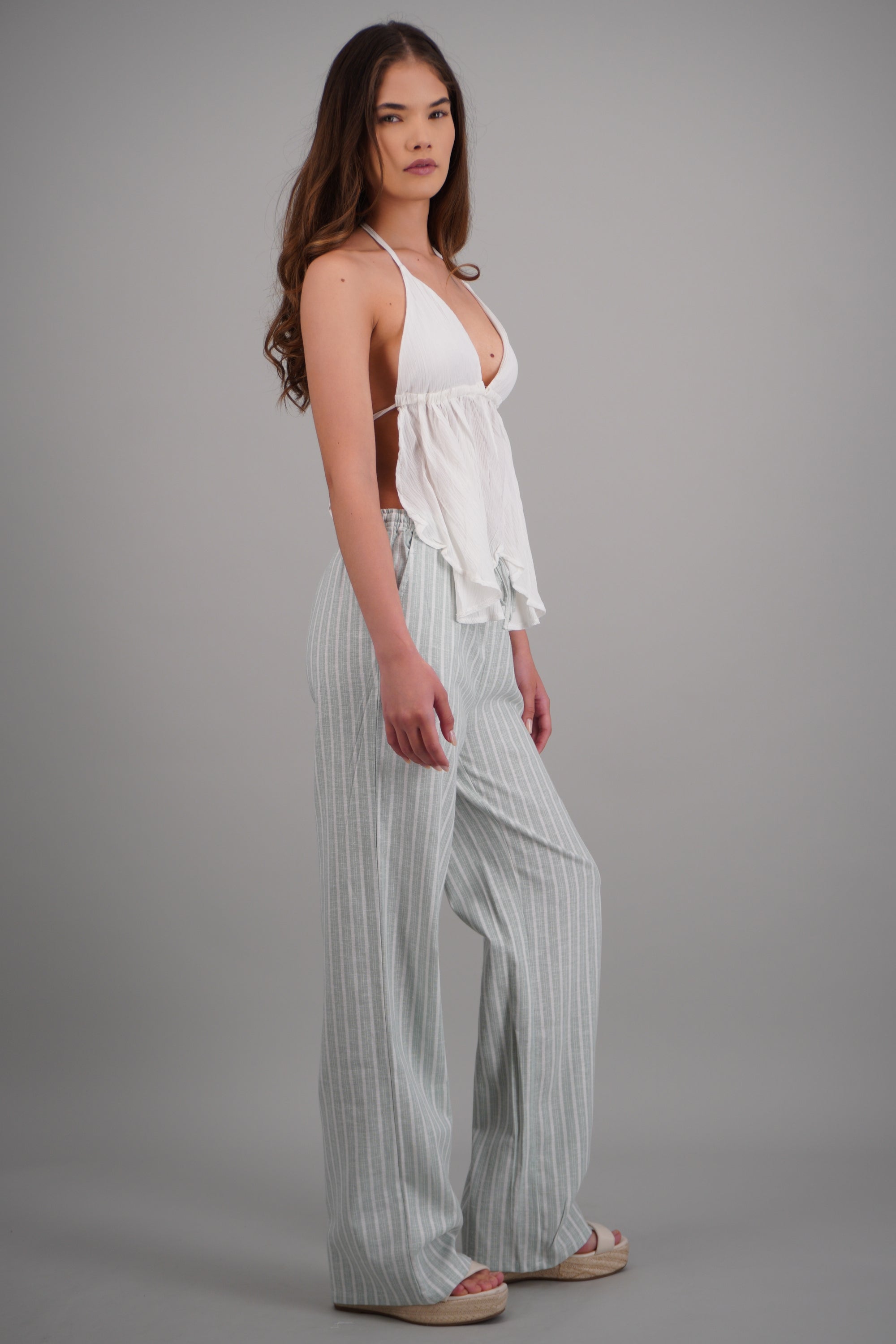 Pantalon lineas ligero VERDE CLARO