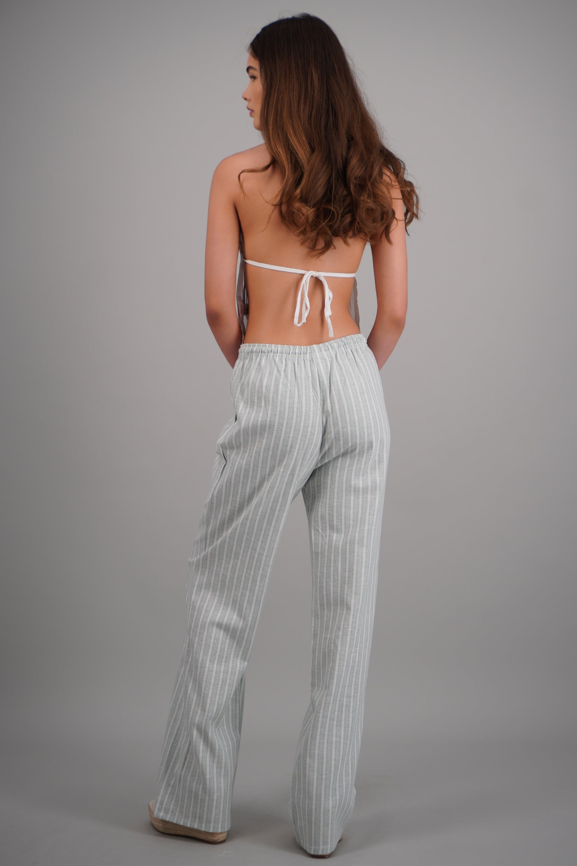 Pantalon lineas ligero VERDE CLARO