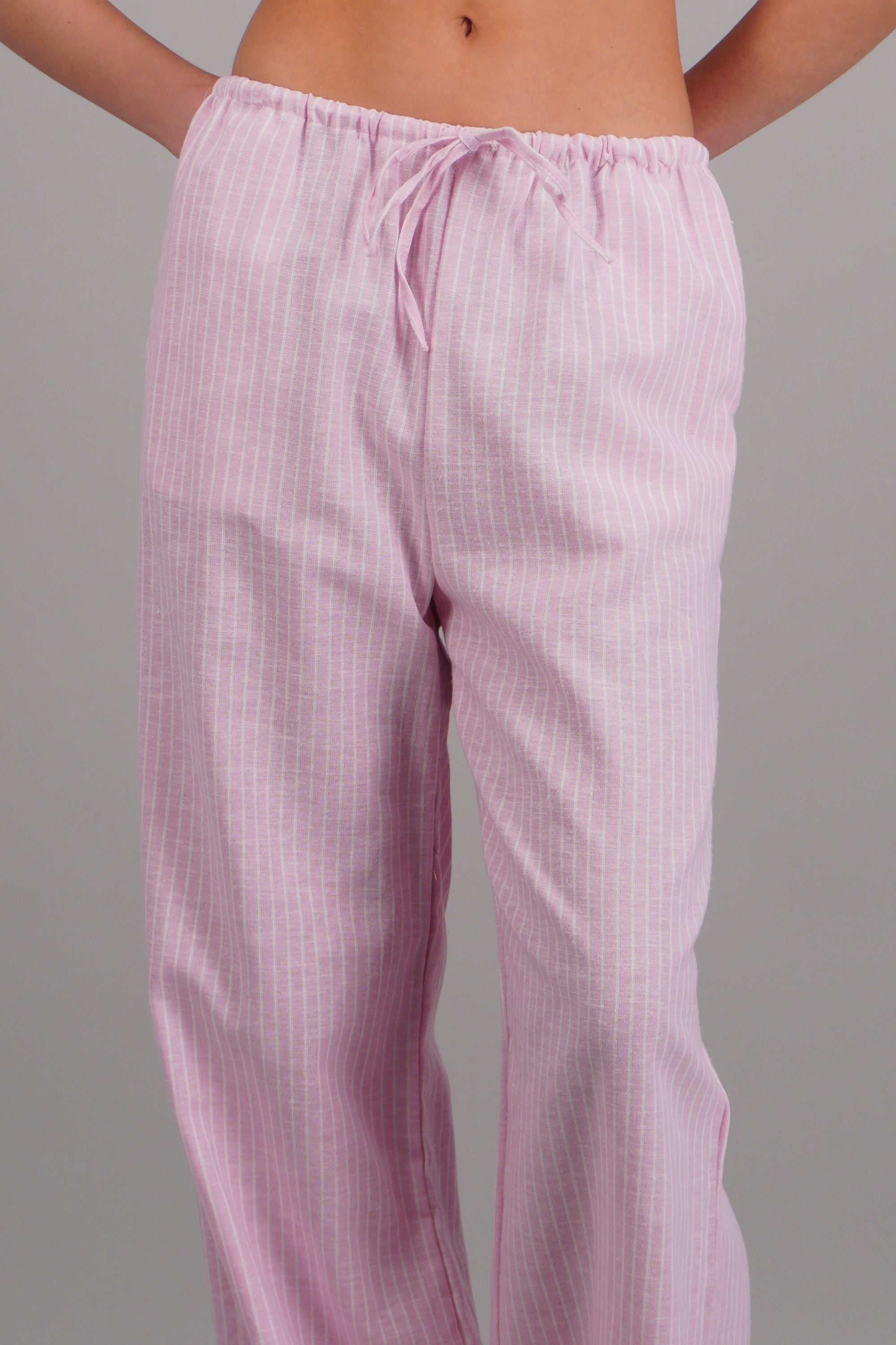 Pantalon lineas jareta ROSA PASTEL
