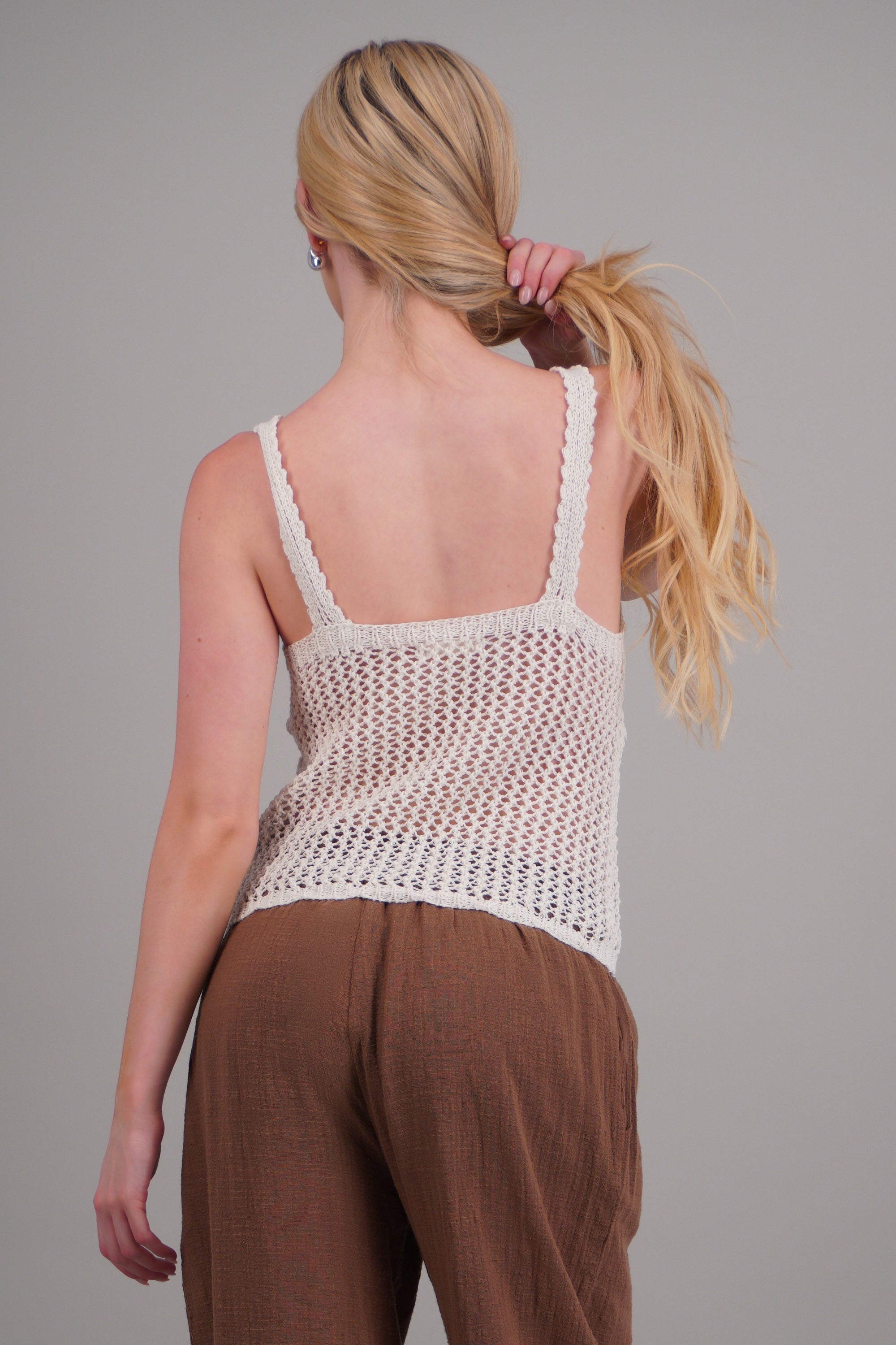 Top tejido crochet HUESO