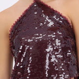 Top halter lentejuelas