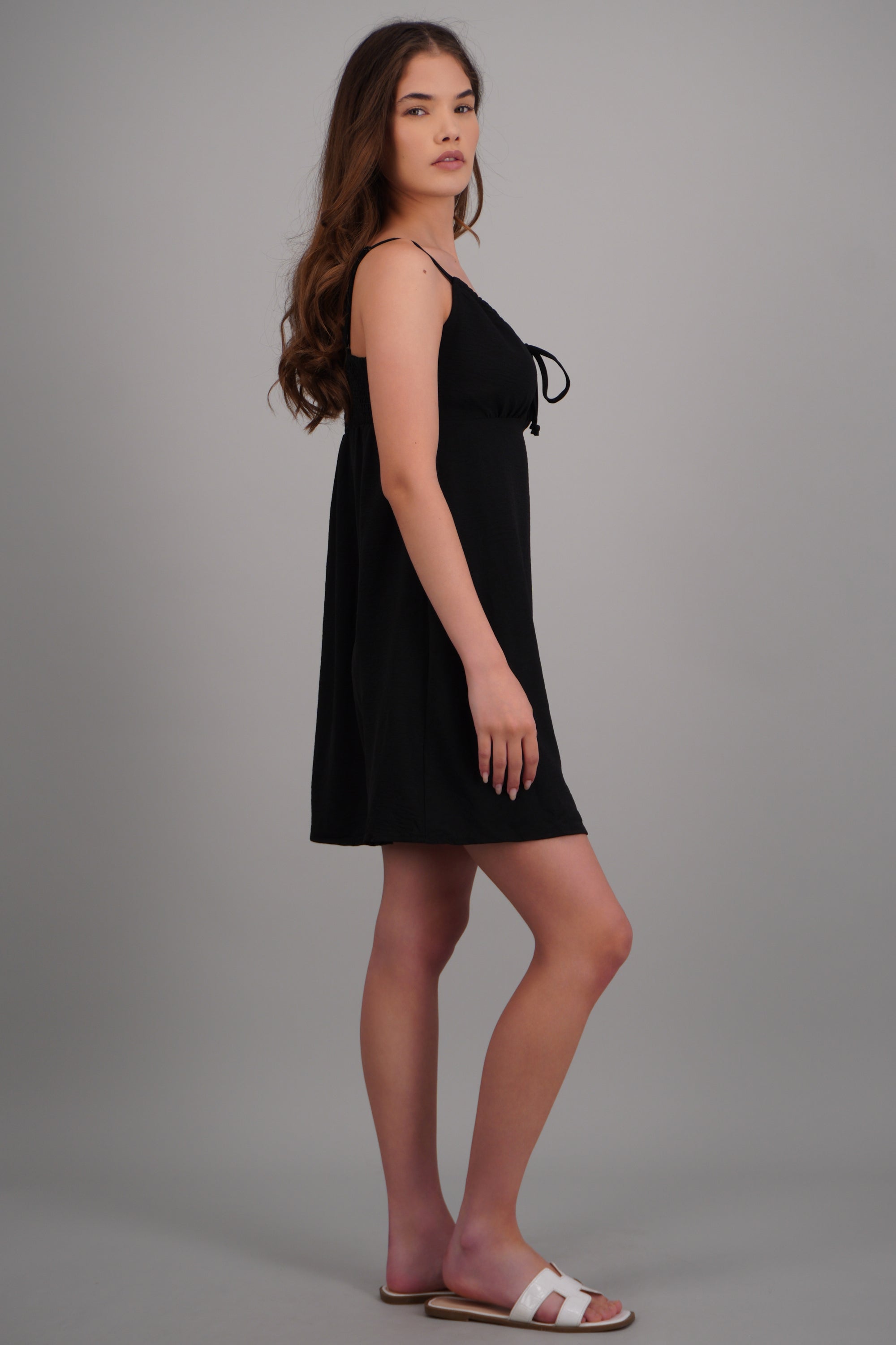 Vestido mini ligero tirantes NEGRO