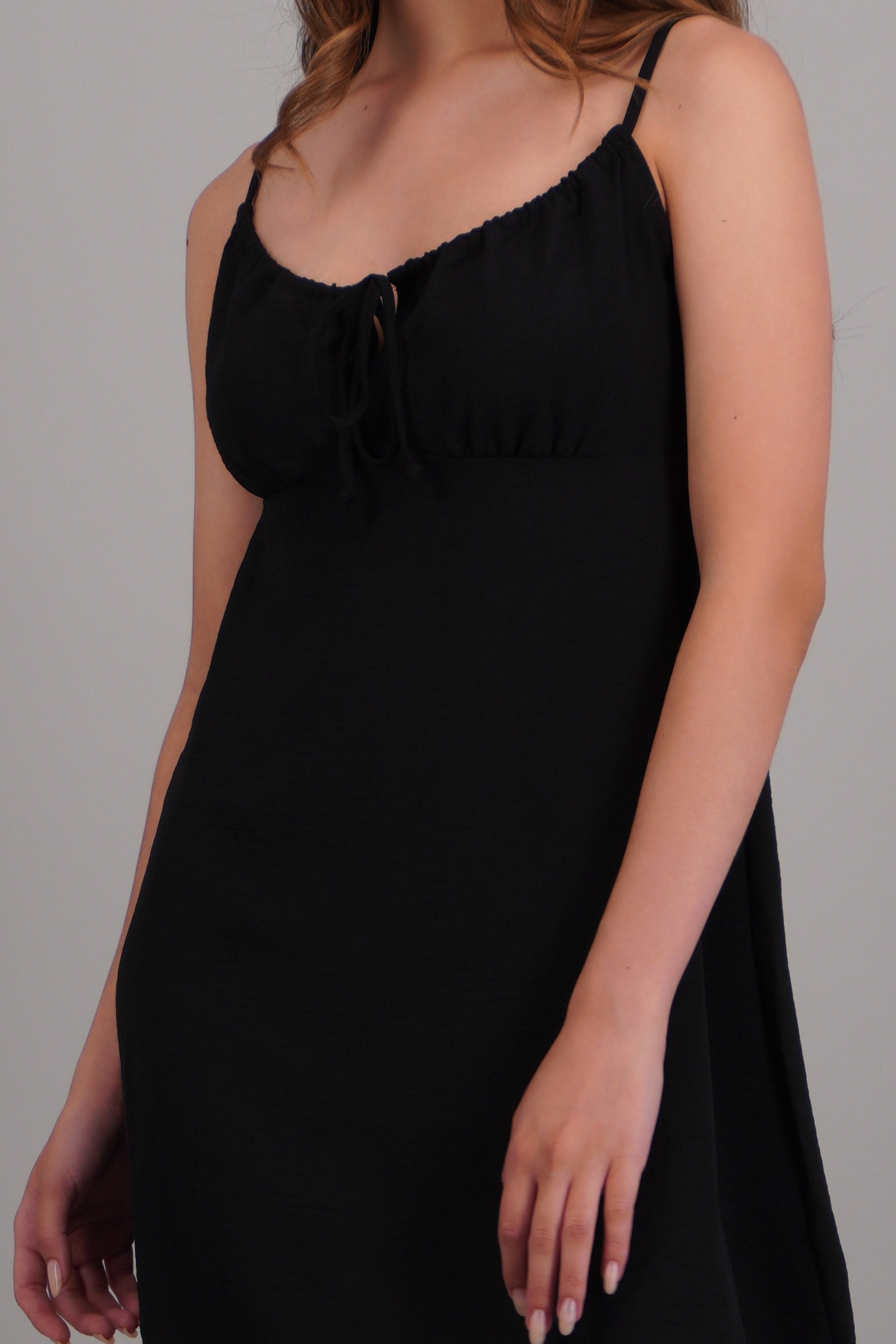 Vestido mini ligero tirantes NEGRO