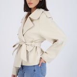 Gabardina de amarre