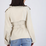 Gabardina de amarre