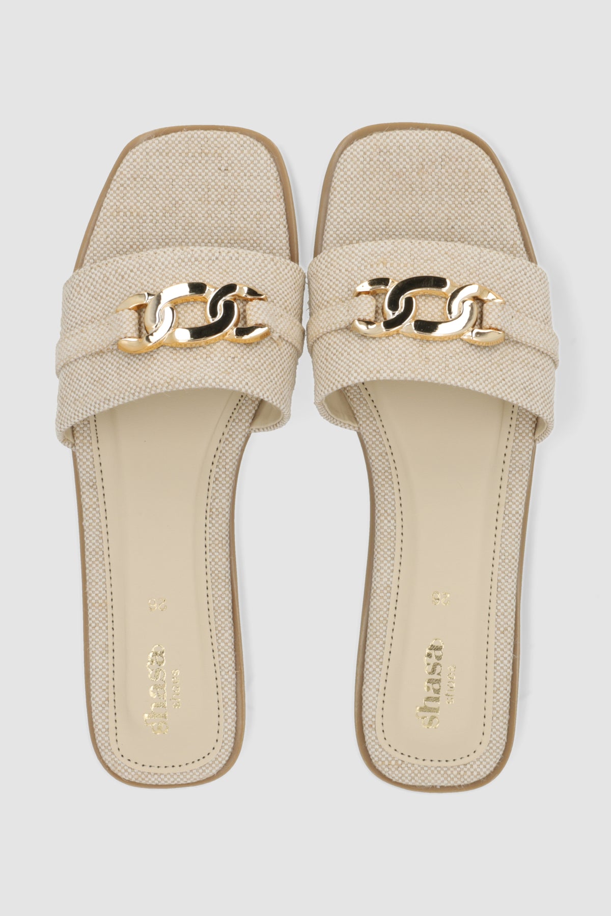 Sandalia multa multihebilla yute BEIGE