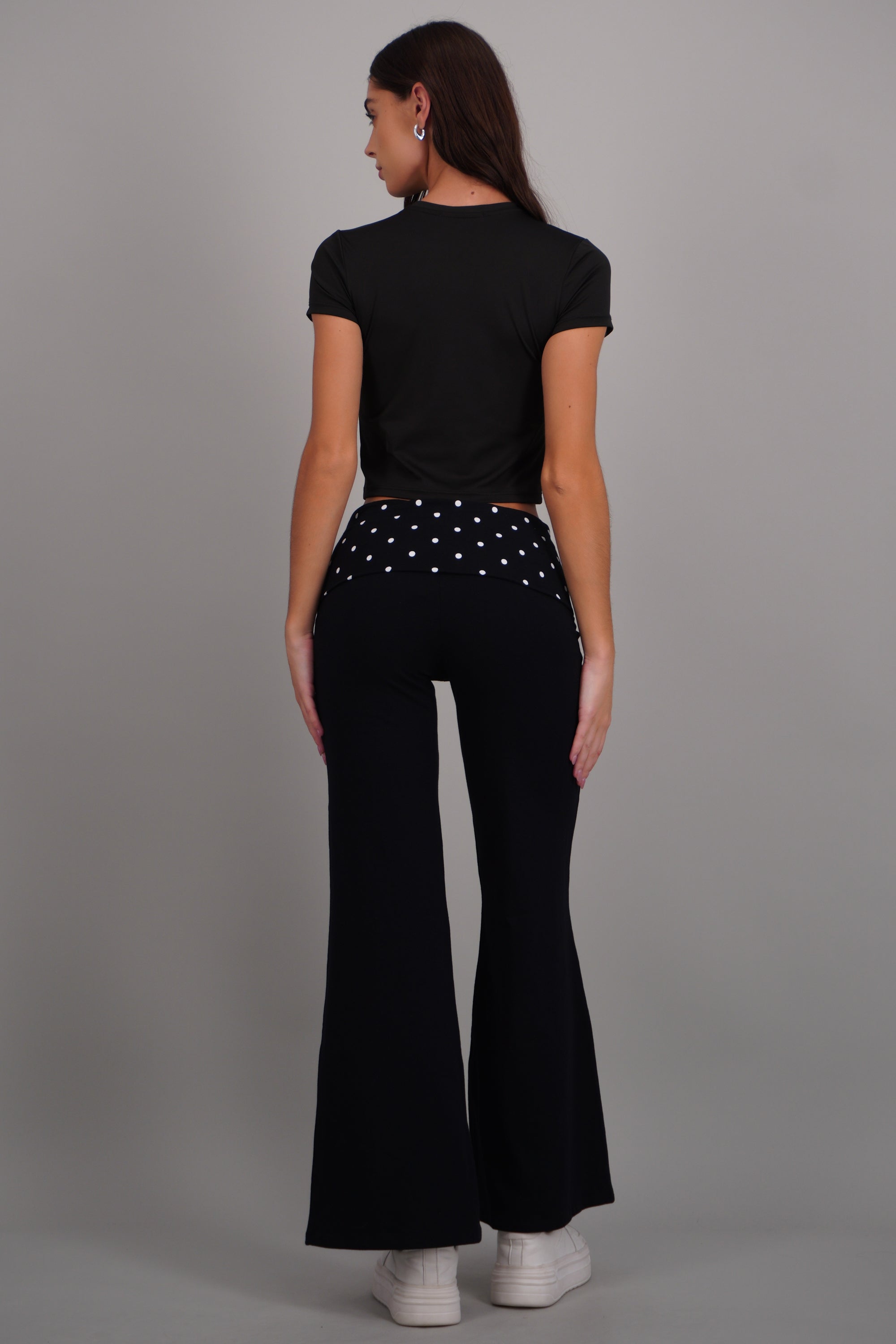 Leggings detalle doblez polka dots NEGRO COMBO