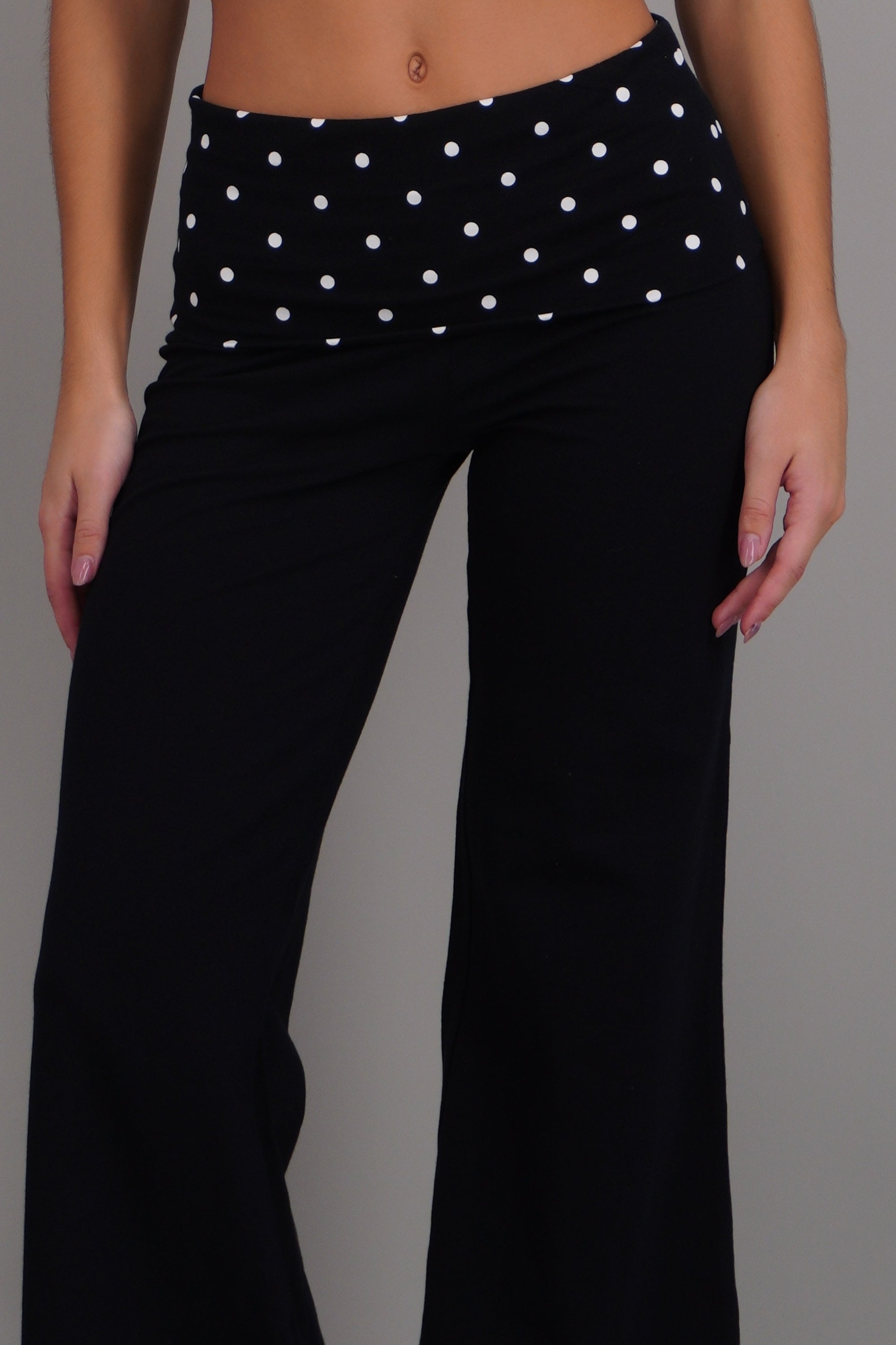 Leggings detalle doblez polka dots NEGRO COMBO